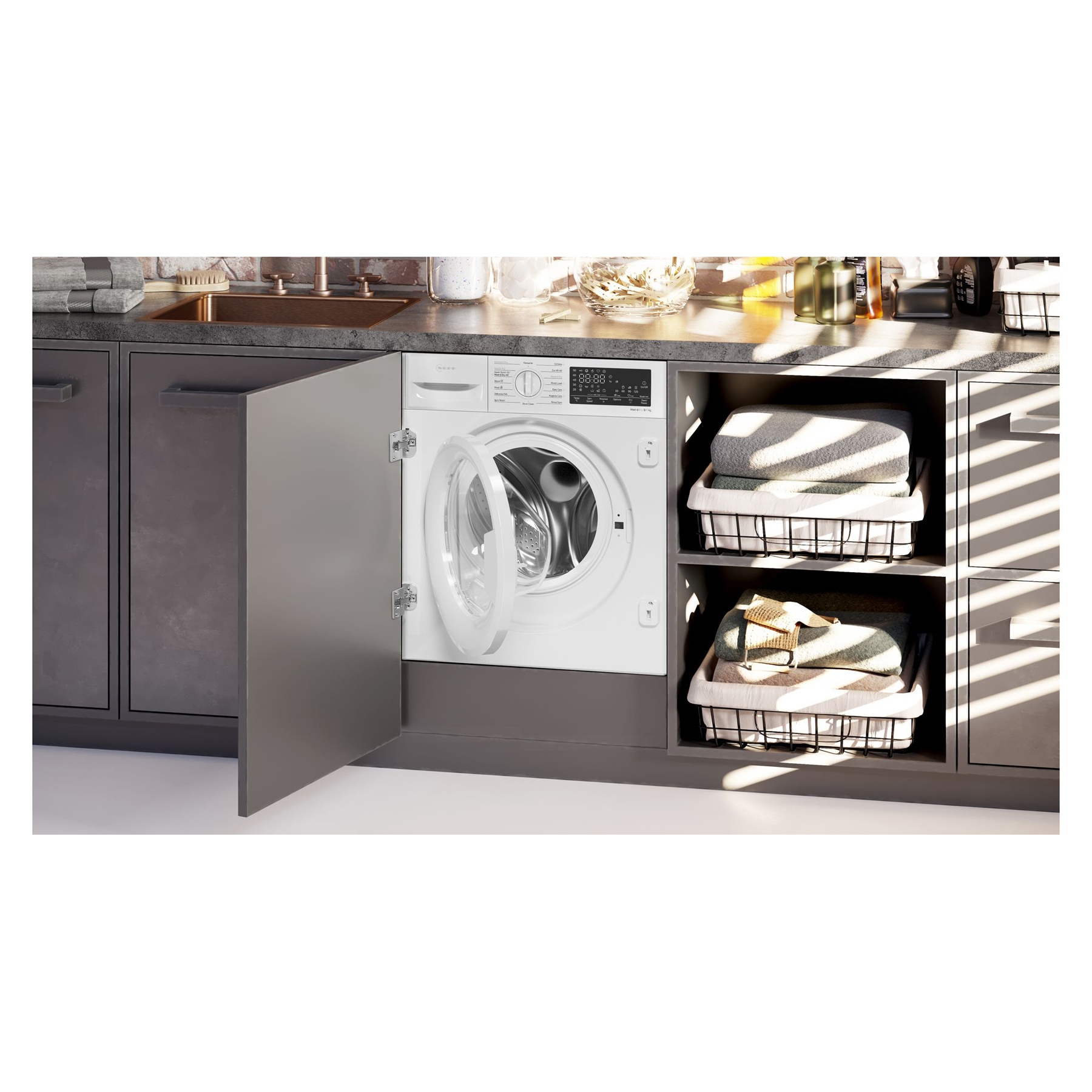 Neff V8540X0GB Integrated Washer Dryer 1400 Spin 8kg 5kg E Rated, photo 3