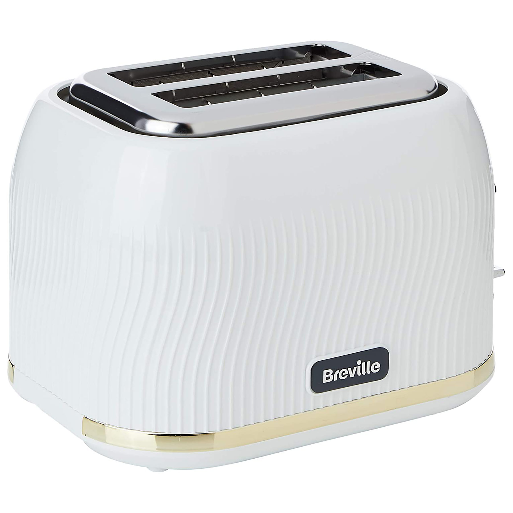 Image of Breville VTT995 2 Slice Flow Toaster in White and Gold