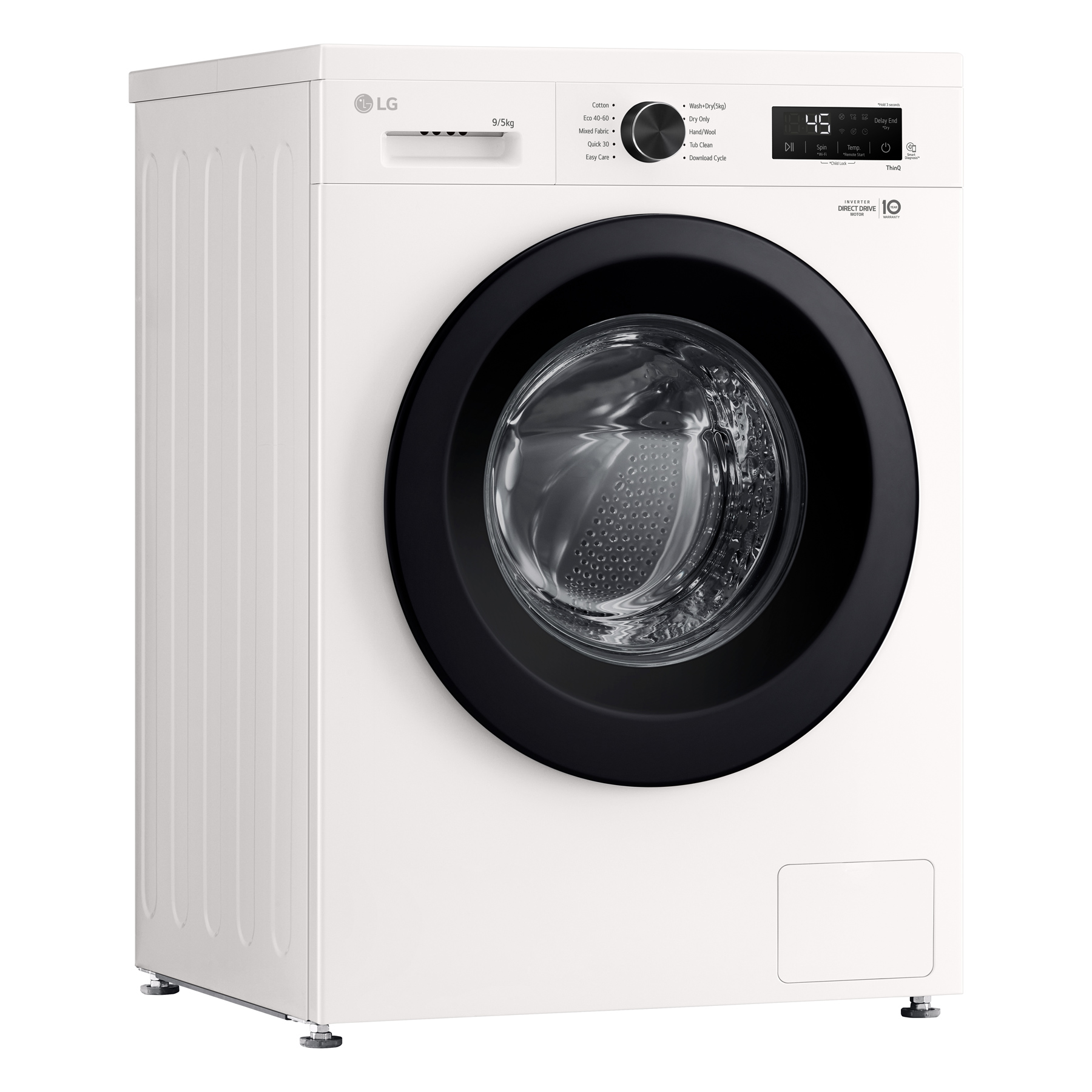 LG W4X1095NWK Washer Dryer in Essence White 1400 Spin 9kg 5kg E Rated, photo 2