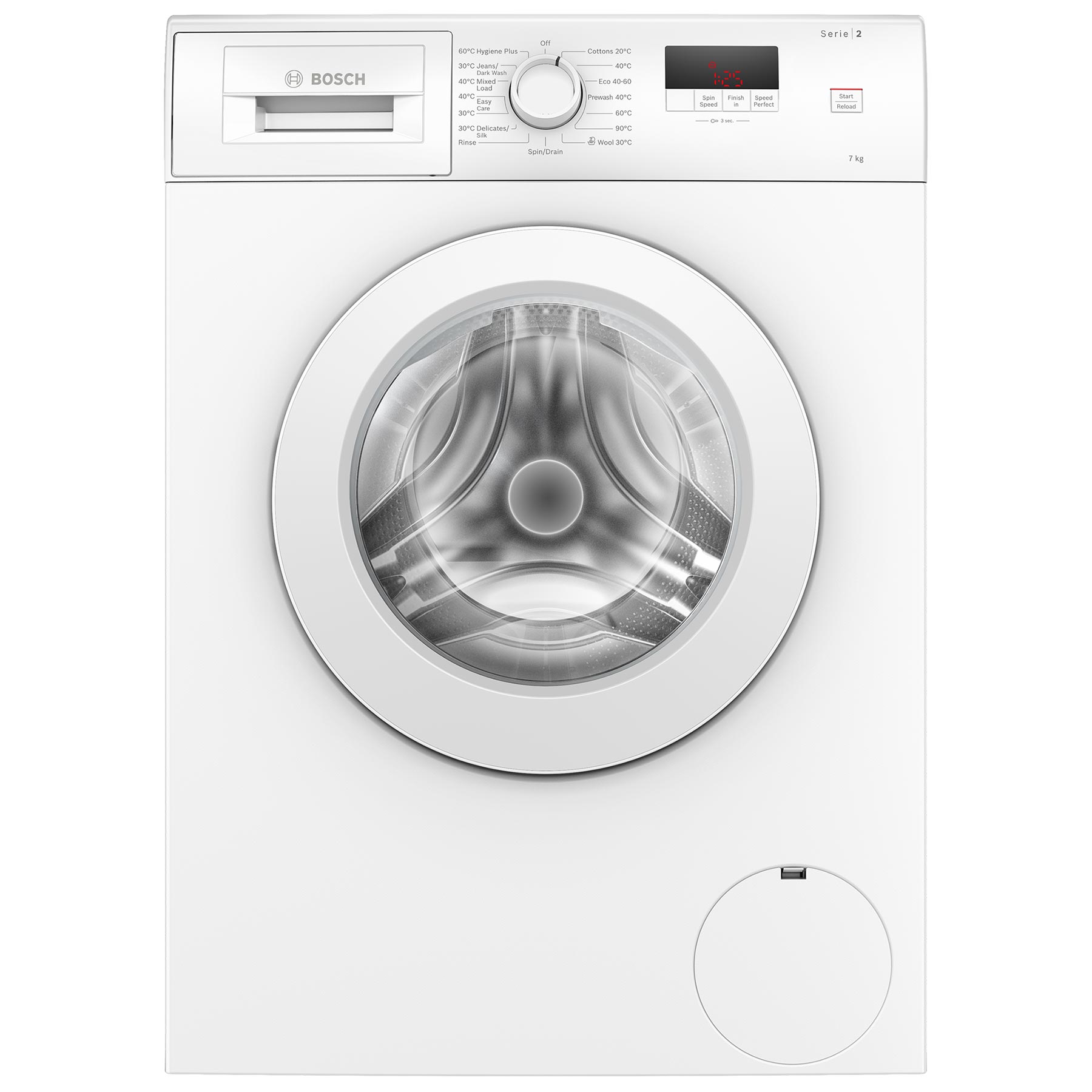 Image of Bosch WAJ28001GB Series 2 Washing Machine in White 1400rpm 7kg B Rated