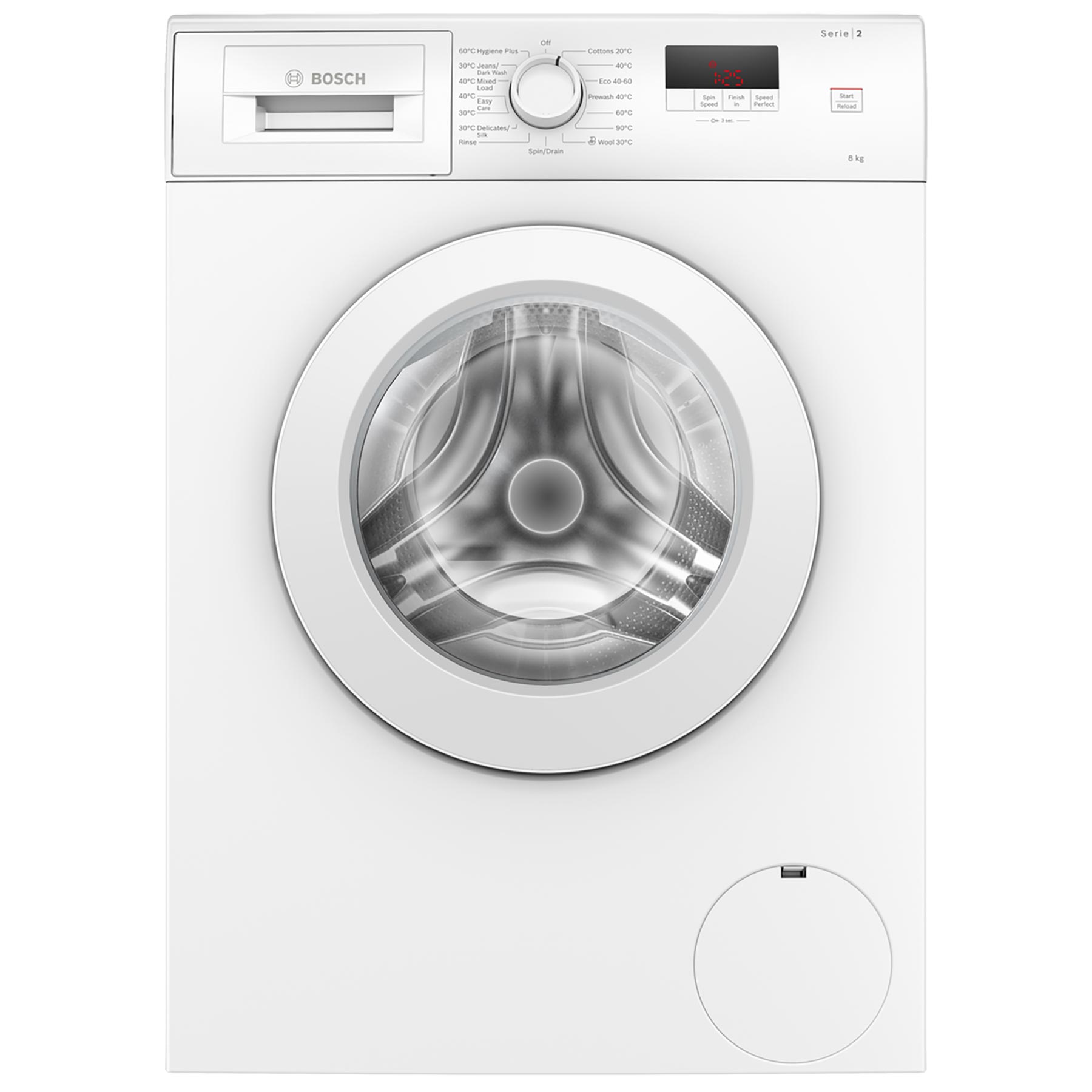 Image of Bosch WAJ28002GB Series 2 Washing Machine in White 1400rpm 8Kg C