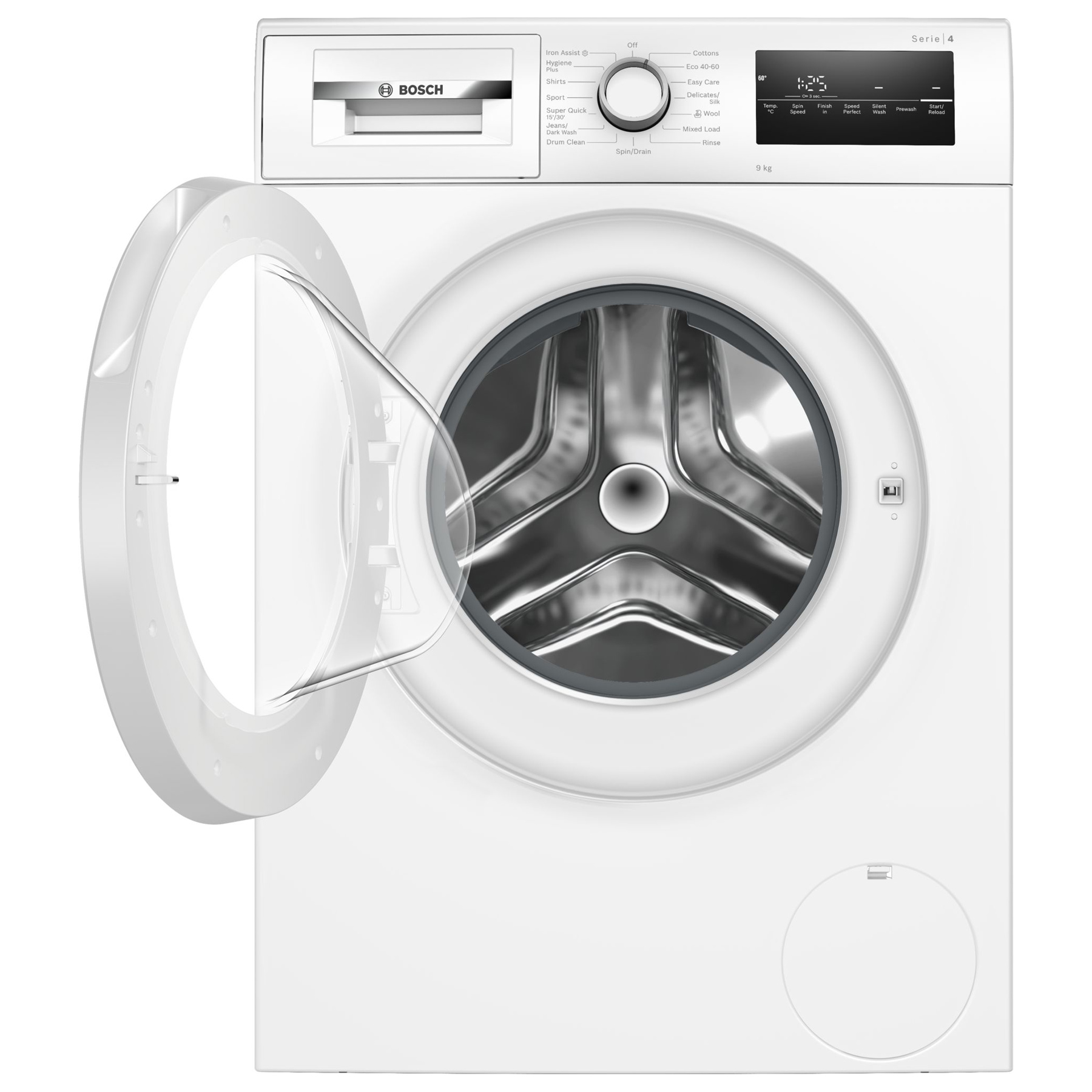Bosch WAN28255GB Series 4 9kg 1400 Spin Washing Machine in White A Rat, photo 2