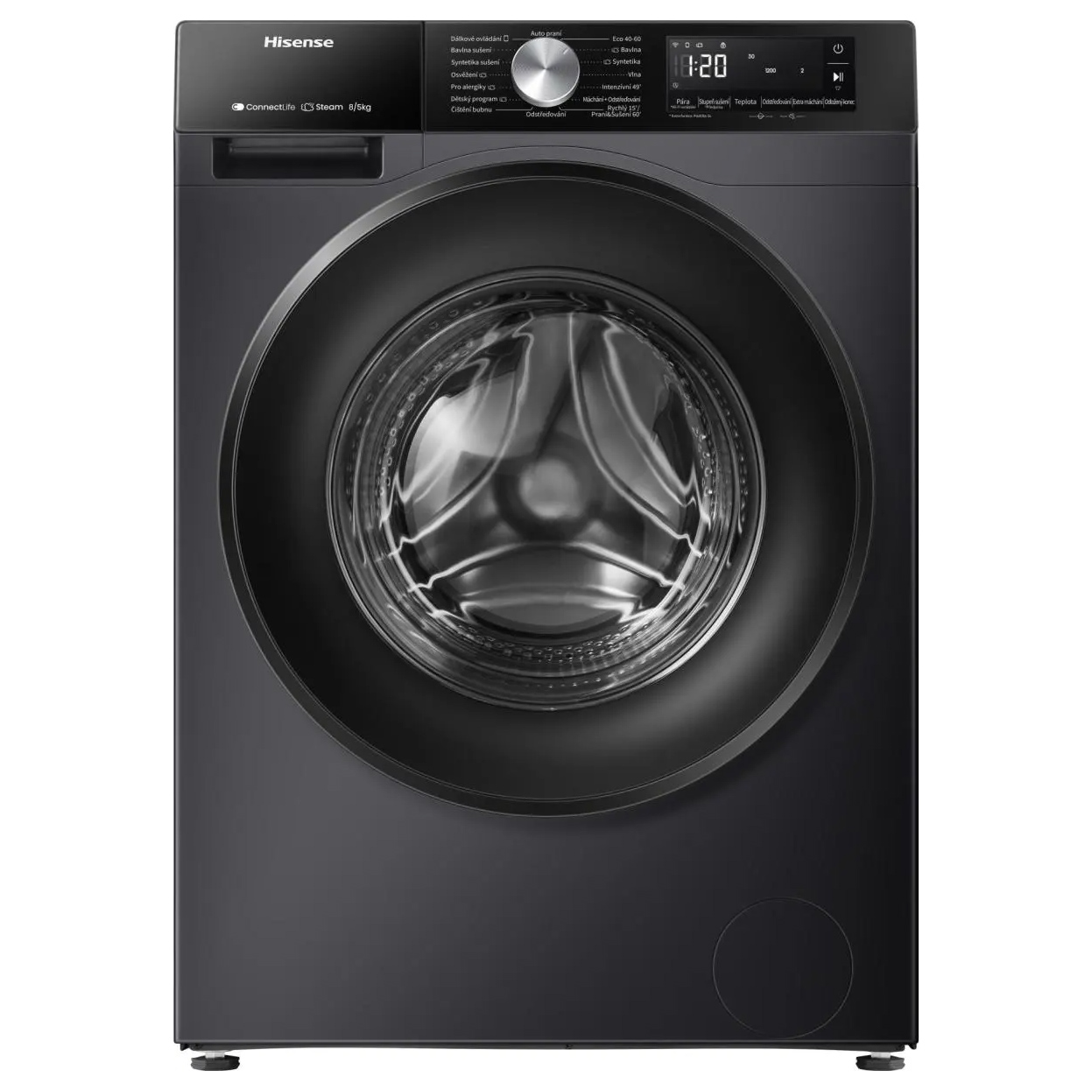 Hisense WD3S8043BB3 Washer Dryer in Black 1400 Spin 8kg 5kg D Rated Co