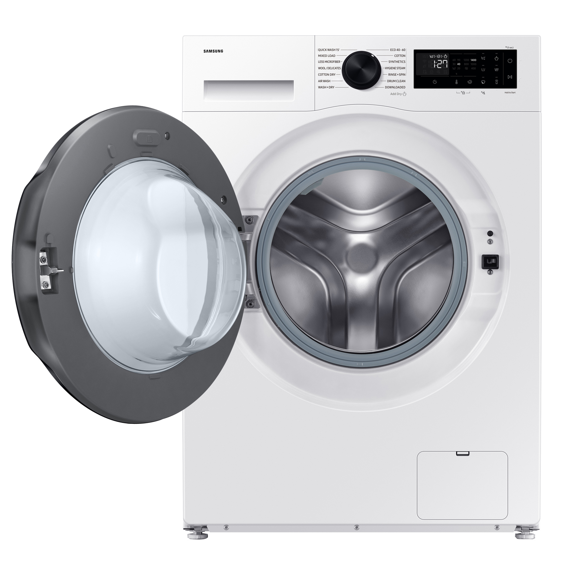 Samsung WD90DG5B15BEEU Series 5 AI Energy 9+6kg 1400 Spin Smart Washer Dryer White, photo 4