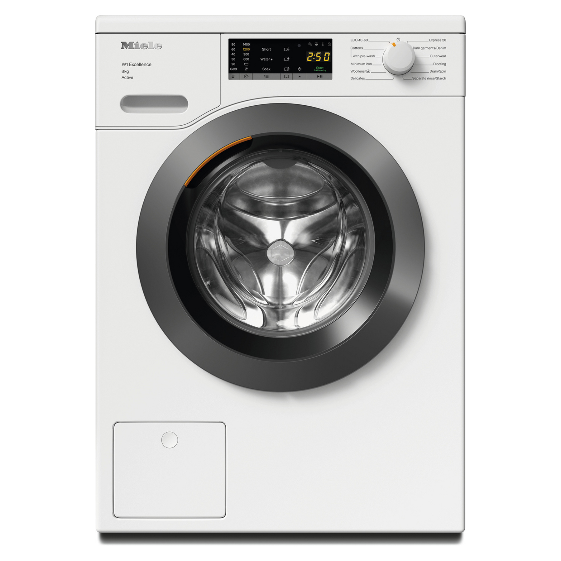 Miele WEA125WCS 8kg 1400 Spin Washing Machine in Lotus white A Rated w
