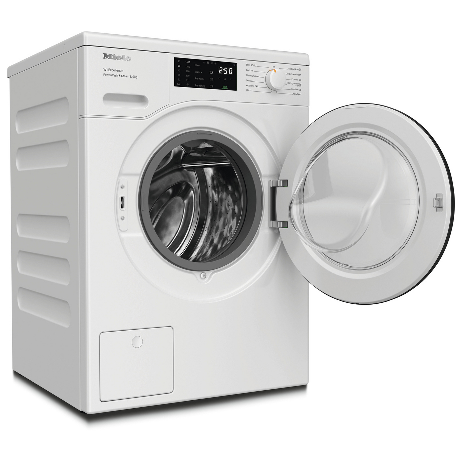Miele WED385 WCS 9kg 1400 Spin PowerWash & SteamCare Washing Machine White - A Rated, photo 3