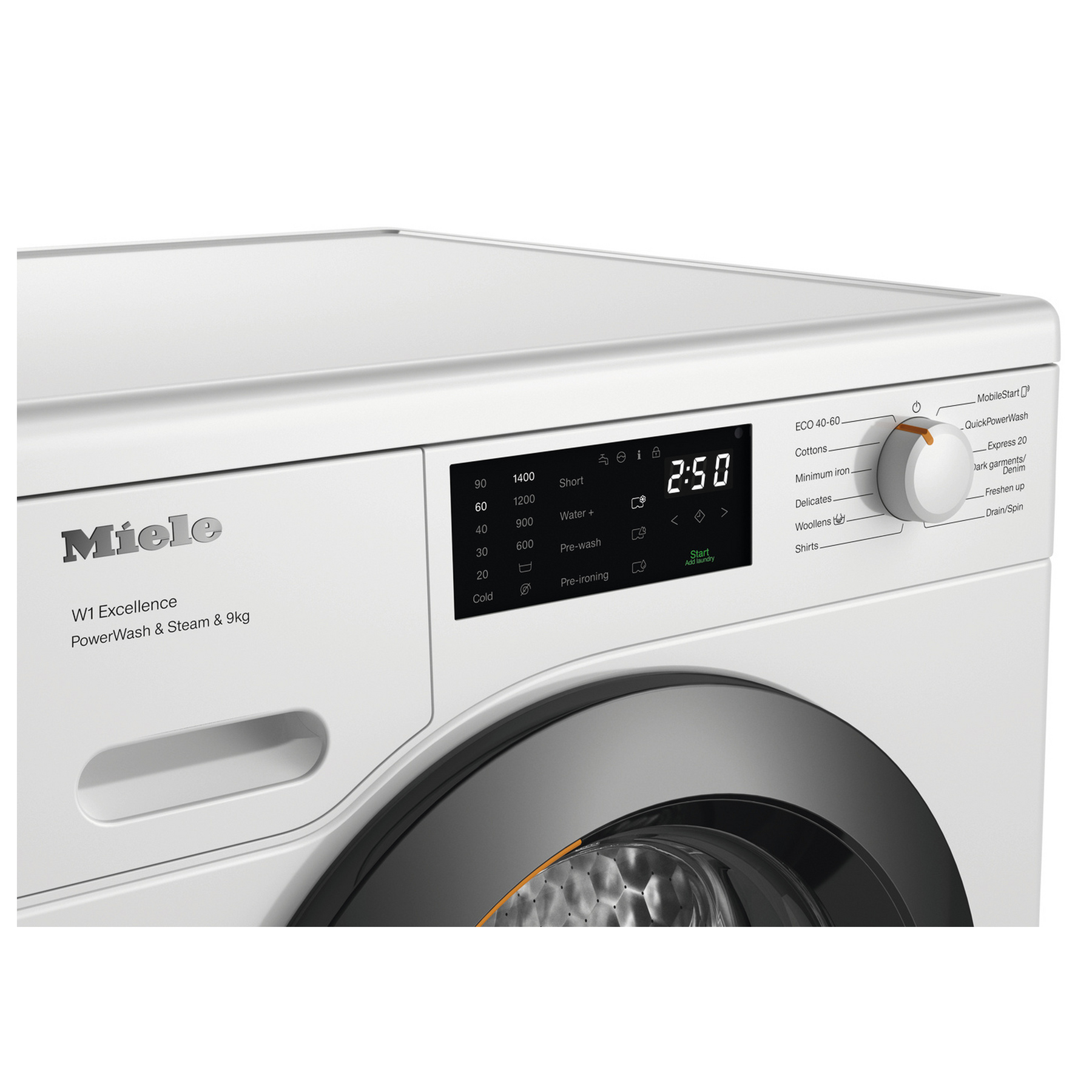 Miele WED385 WCS 9kg 1400 Spin PowerWash & SteamCare Washing Machine White - A Rated, photo 4