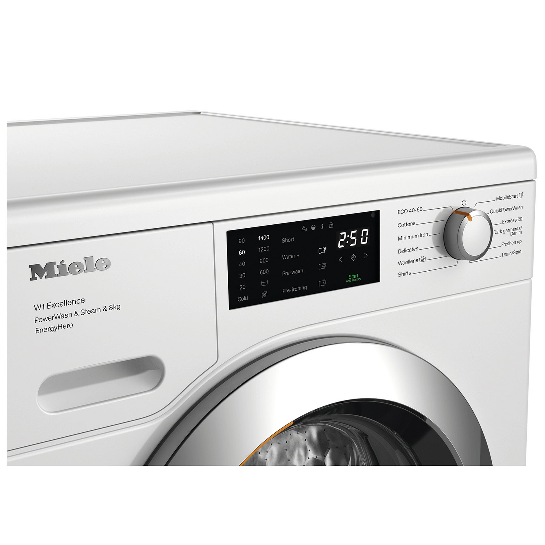 Miele WEE385WCS 8kg 1400 Spin Washing Machine in Lotus white A Rated S, photo 4