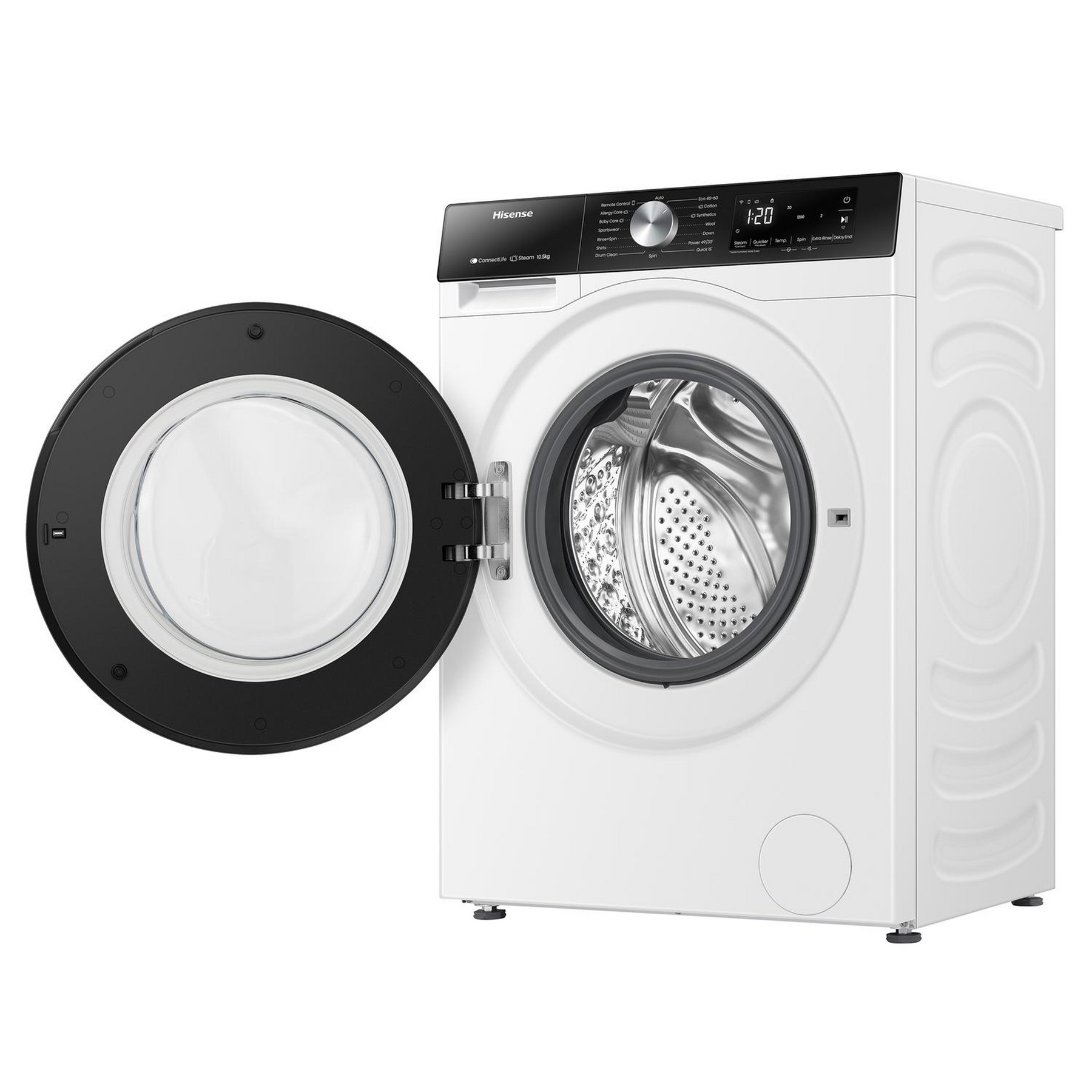 Hisense WF3S1043BW3 10 5kg 1400 Spin Washing Machine in White A Rated, photo 2