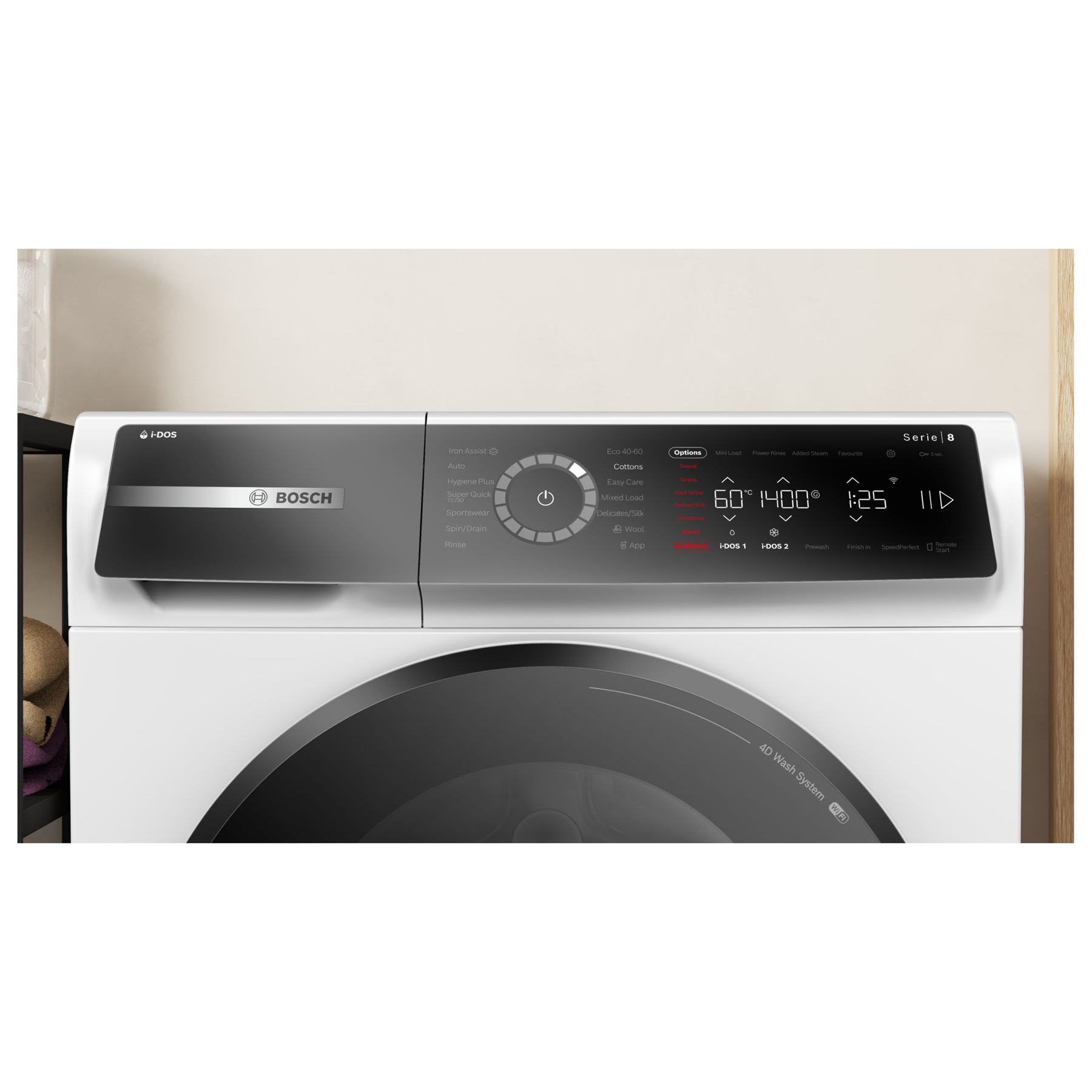Bosch WGB264A1GB Series 8 11kg 1400 Spin Washing Machine in White A Ra, photo 2