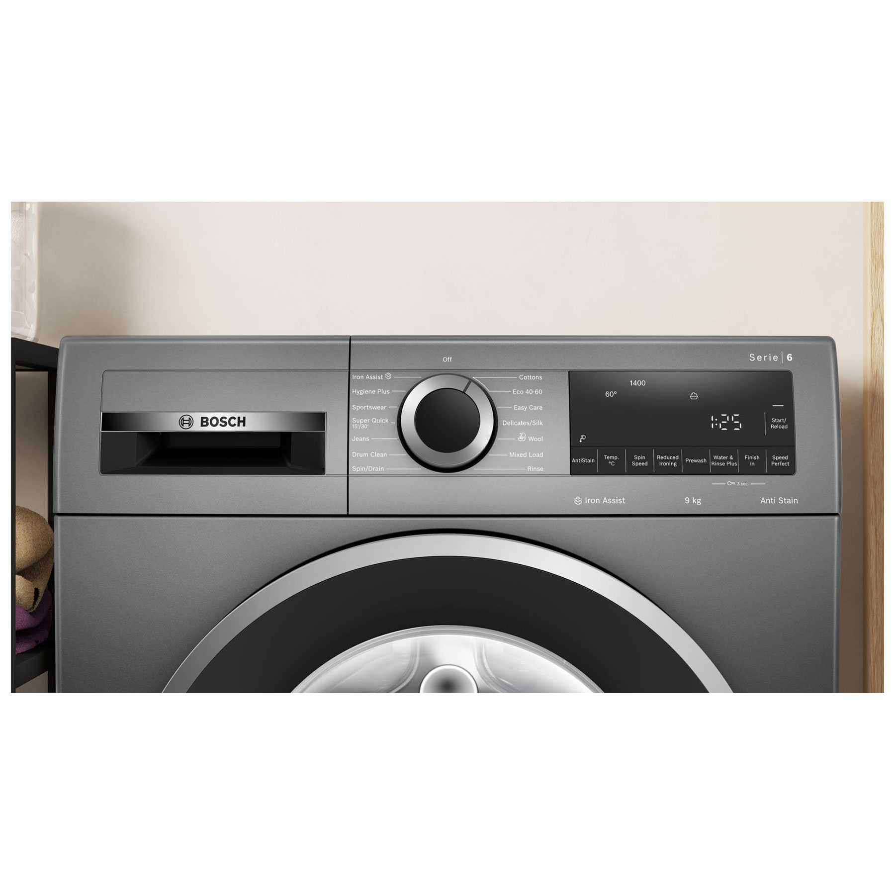 Bosch WGG244ZCGB Series 6 9kg 1400 Spin Washing Machine in Grey A Rate, photo 2