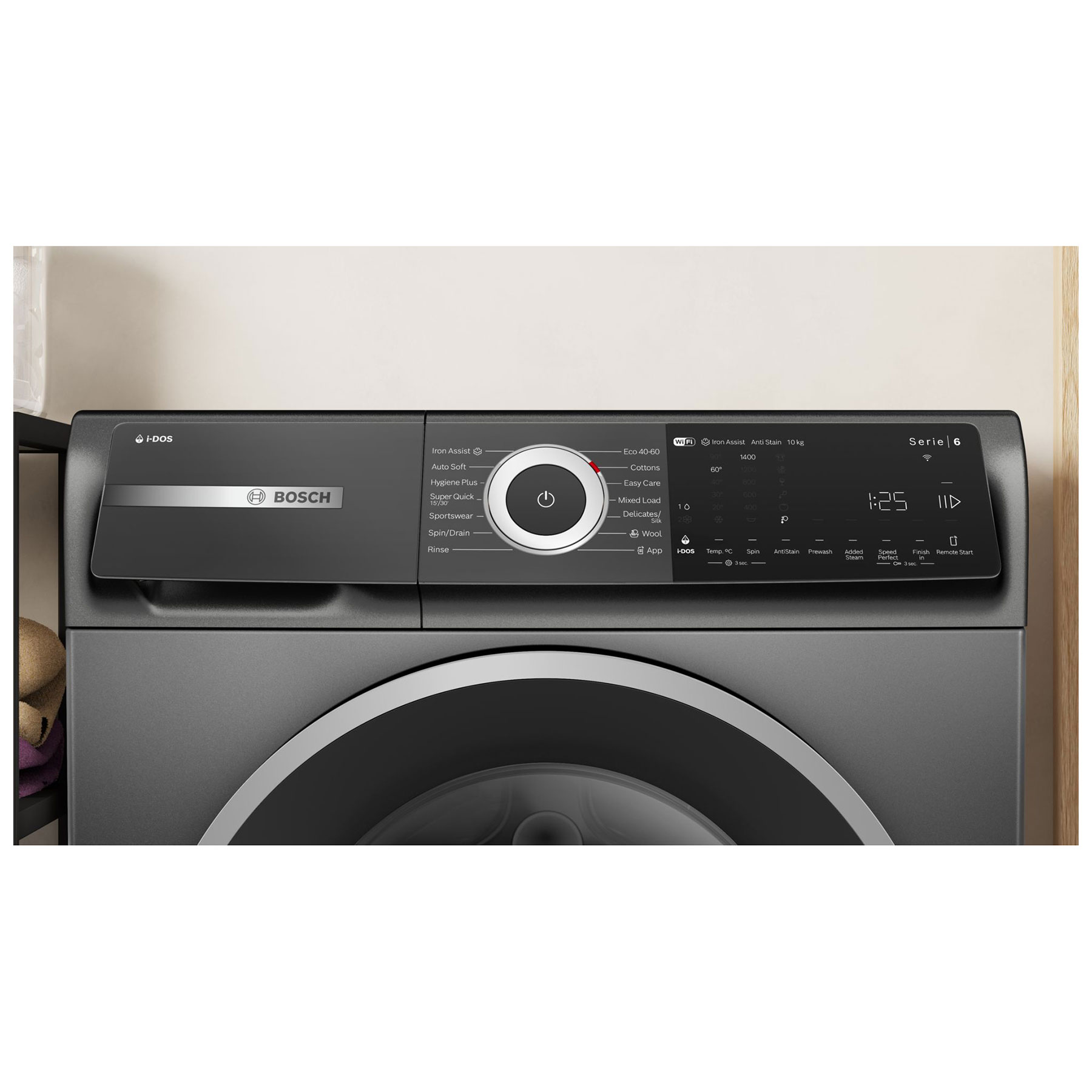 Bosch WGH254ARGB Series 6 10kg 1400 Spin Washing Machine in Graphite A, photo 2