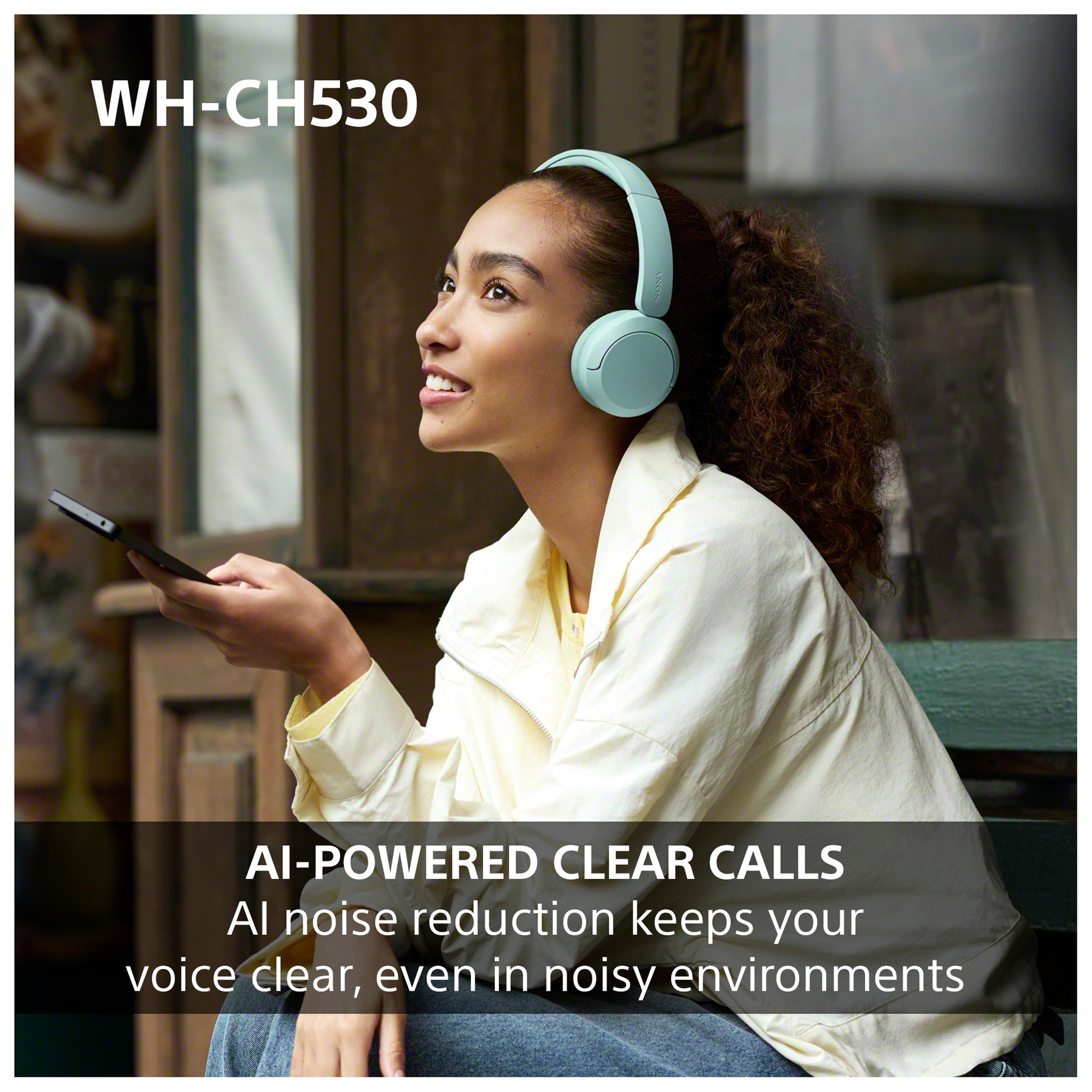 Sony WH CH530B On Ear Wireless Bluetooth Headphones in Black, photo 5
