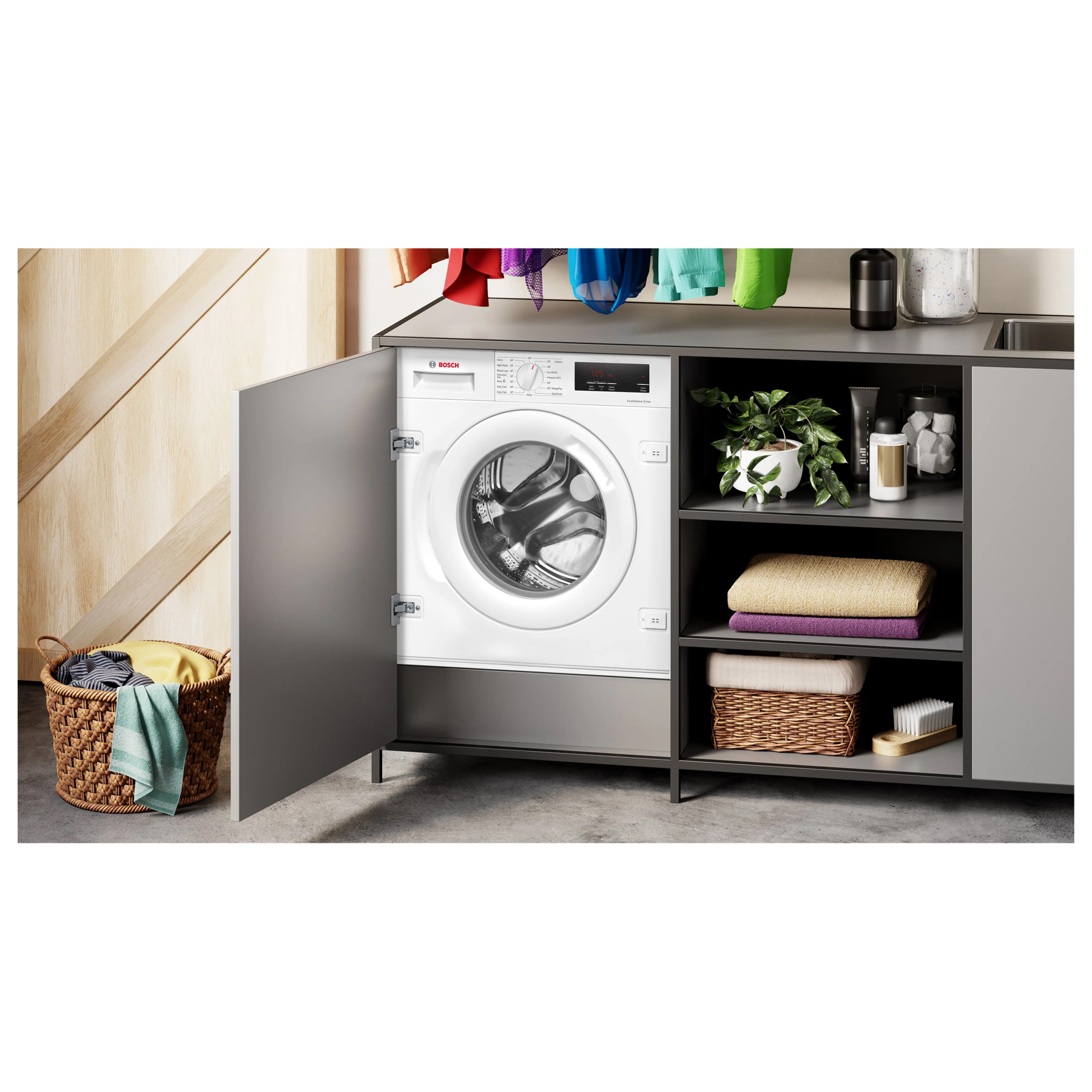 Bosch WIW28302GB Series 6 Integrated 8kg 1400 Spin Washing Machine C R, photo 4