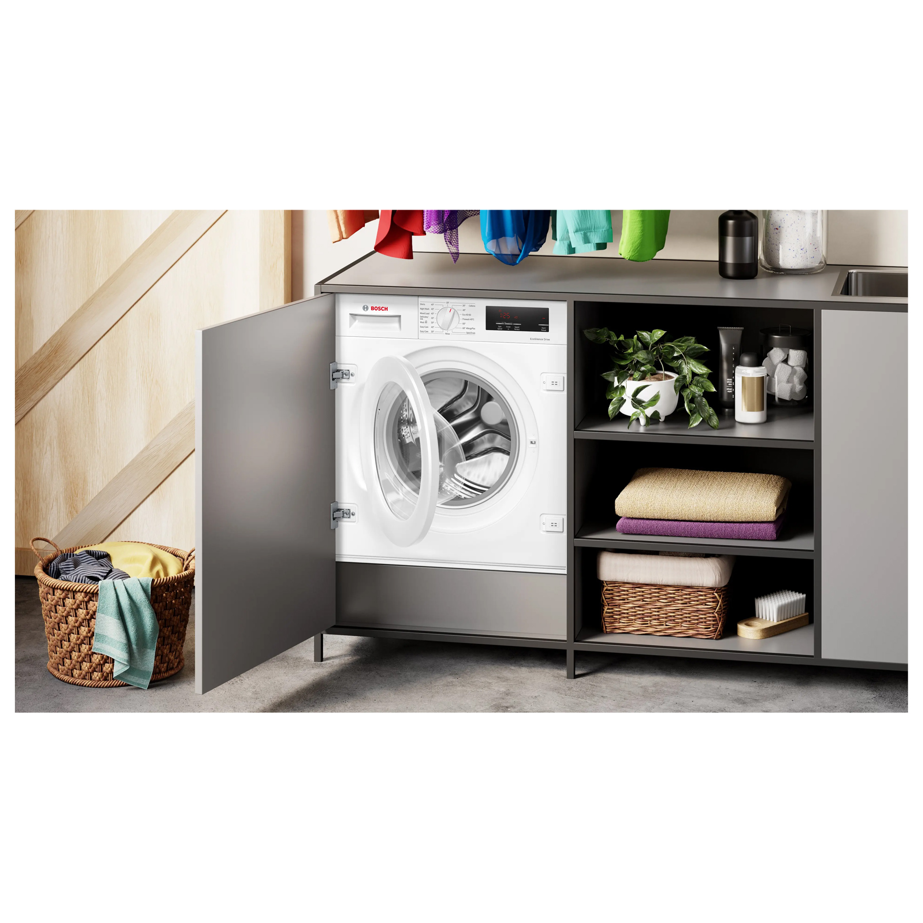 Bosch WIW28302GB Series 6 Integrated 8kg 1400 Spin Washing Machine C R, photo 5