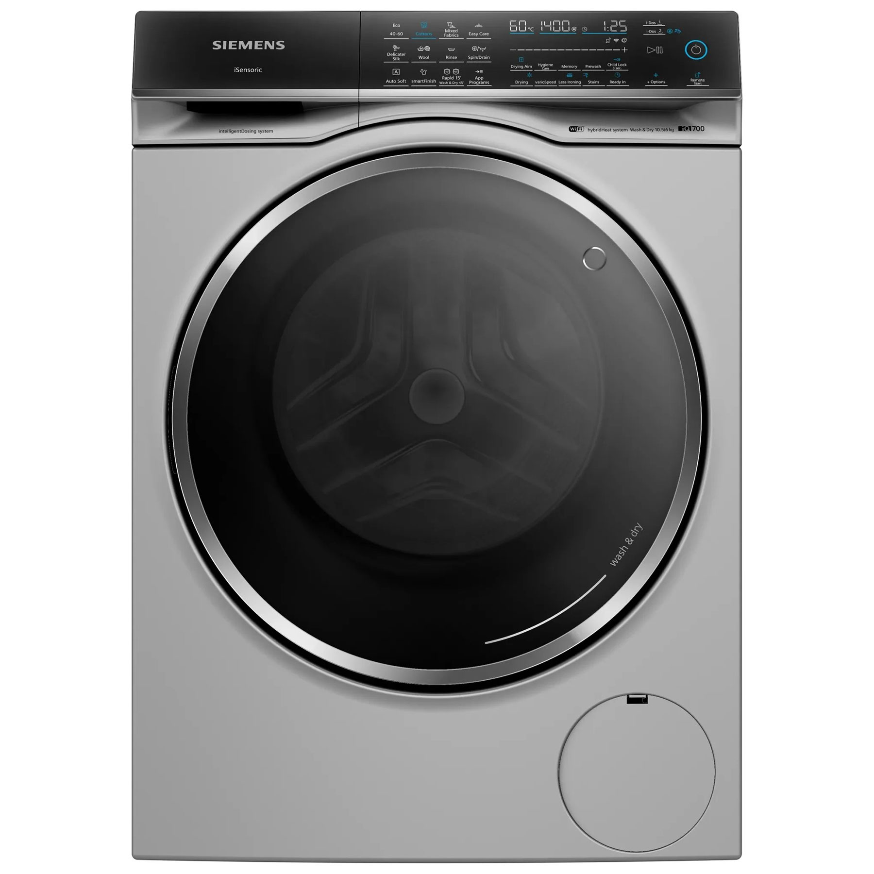Siemens WN54C2ATGB iQ700 Washer Dryer in Silver 1400 Spin 10 5kg 6kg D