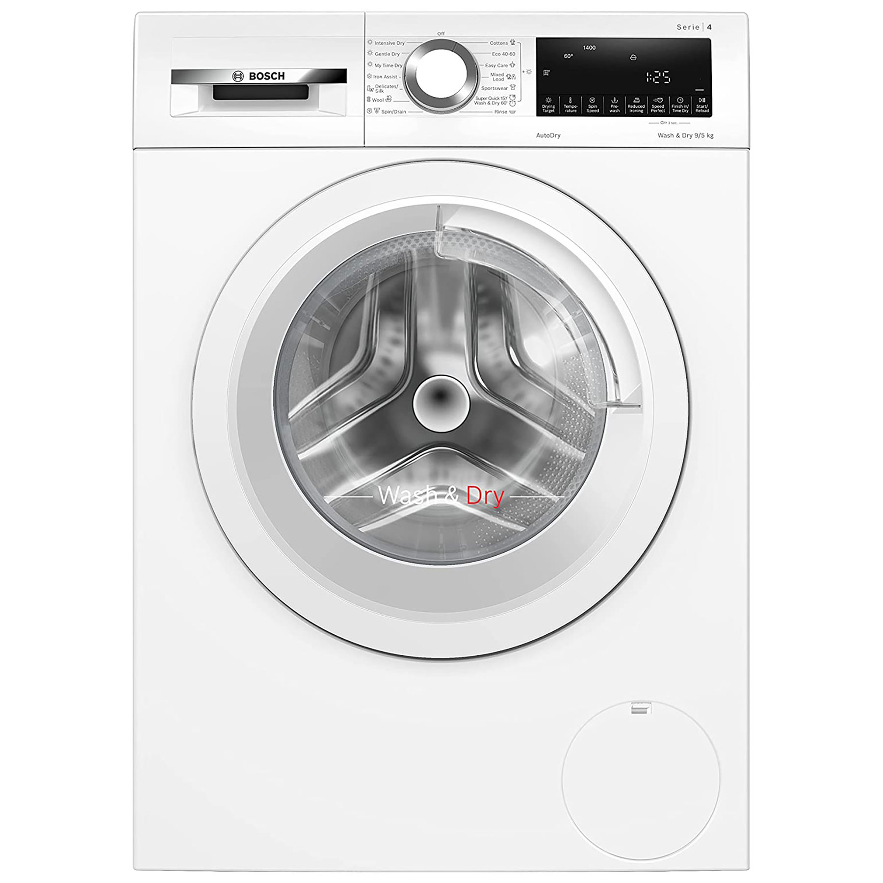 Image of Bosch WNA144V9GB Series 4 Washer Dryer in White 1400rpm 6kg 5kg E Rate
