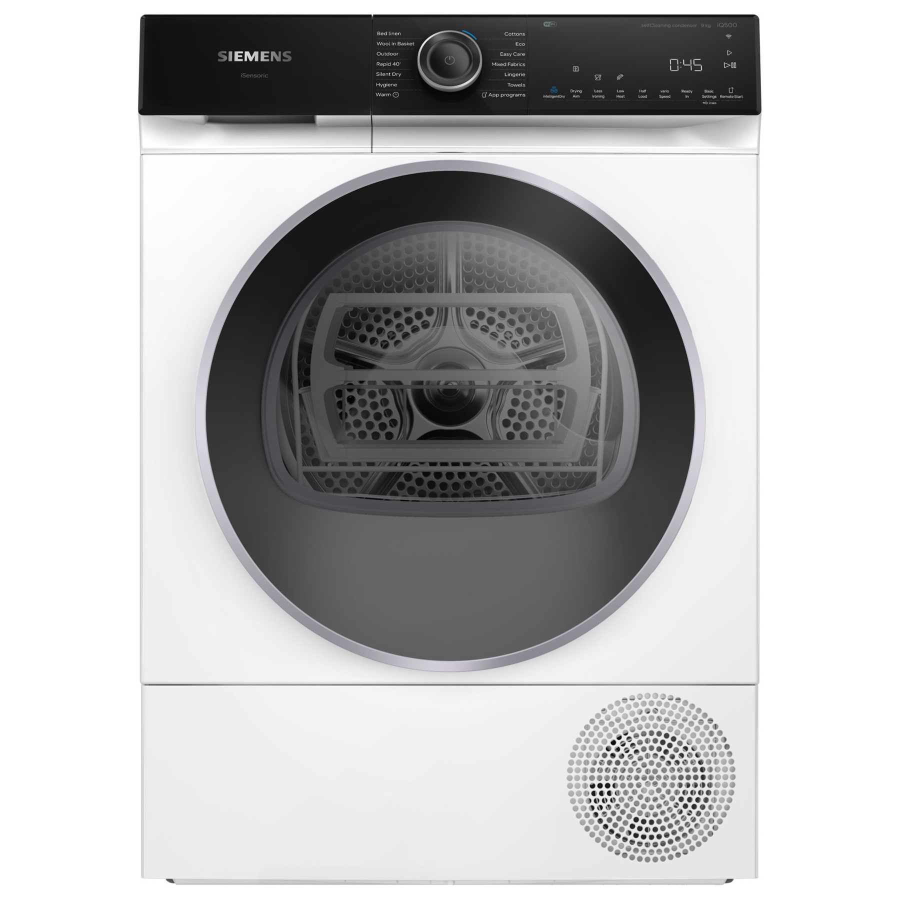 Siemens WQ46H2D9GB iQ500 9kg Heat Pump Condenser Dryer in White A Rate