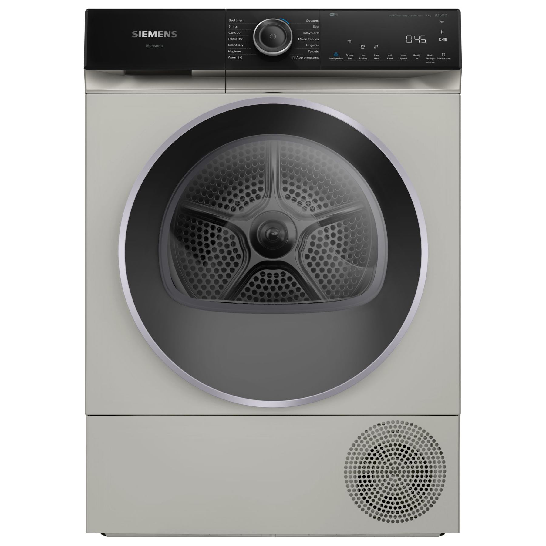 Siemens WQ46H2DXGB iQ500 9kg Heat Pump Condenser Dryer in Silver A Rat