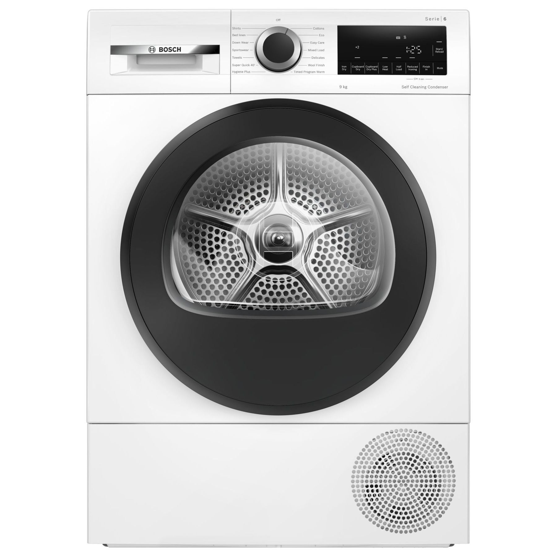 Bosch WQG24502GB Series 6 9kg Heat Pump Condenser Dryer in White A Aut