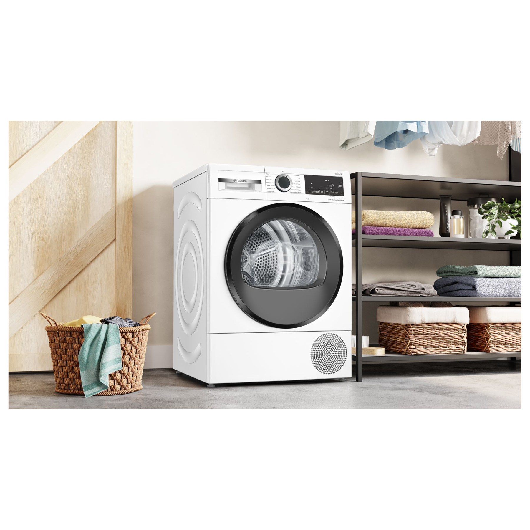Bosch WQG24502GB Series 6 9kg Heat Pump Condenser Dryer in White A Aut, photo 3