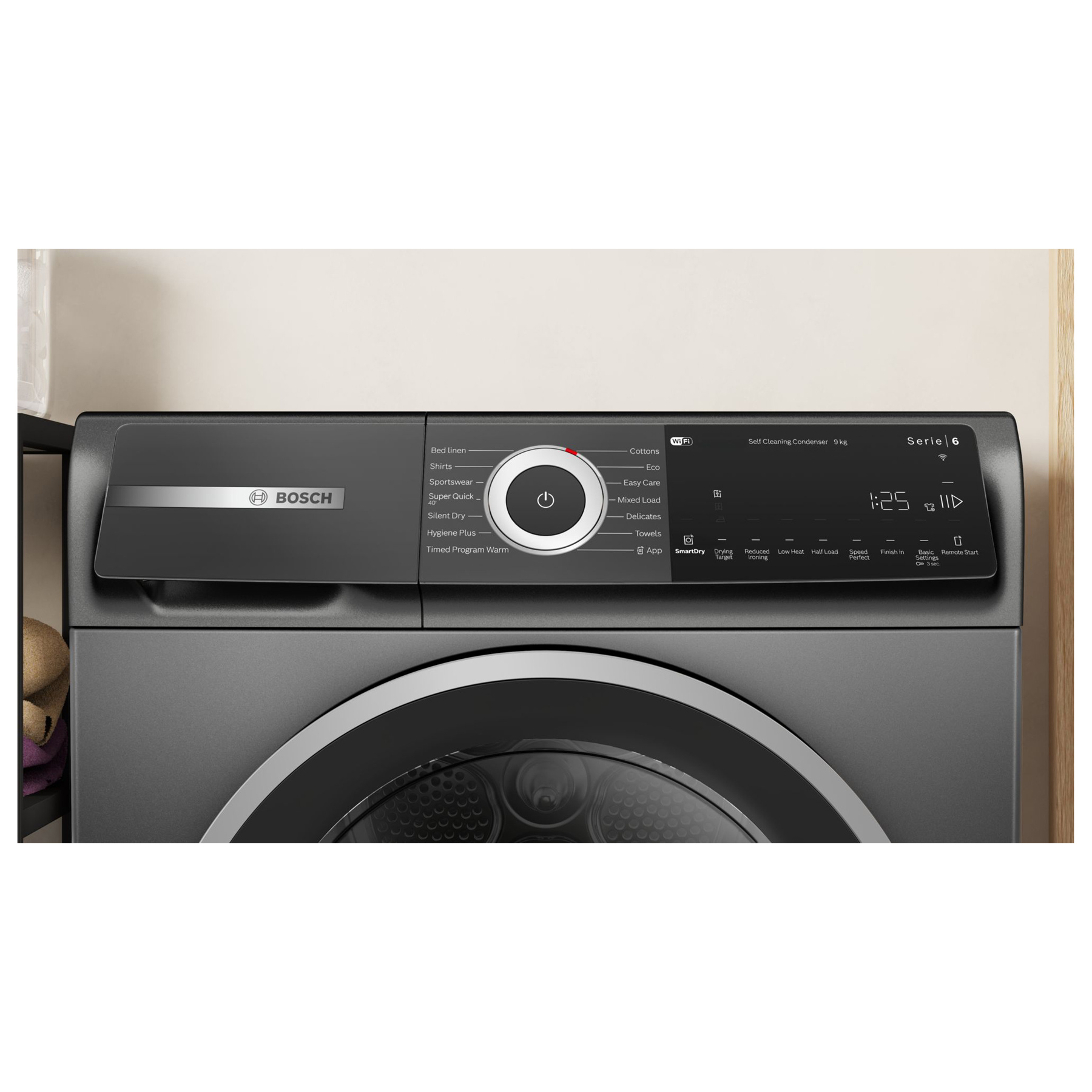 Bosch WQH246DRGB Series 6 9kg Heat Pump Dryer in Cast Iron Grey A Rate, photo 2