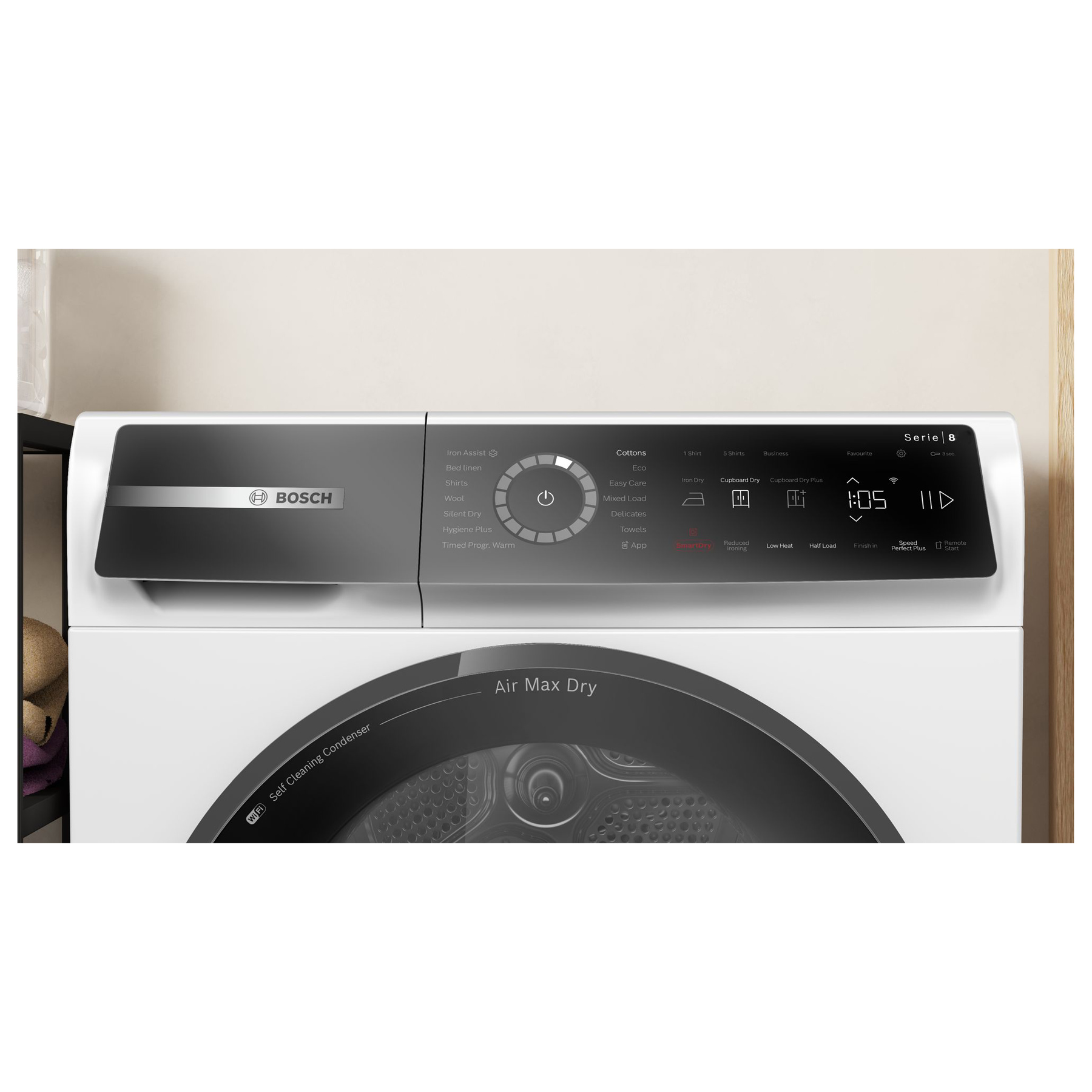 Bosch WRB247C9GB Series 8 9kg Heat Pump Condenser Dryer in White A Rat, photo 2