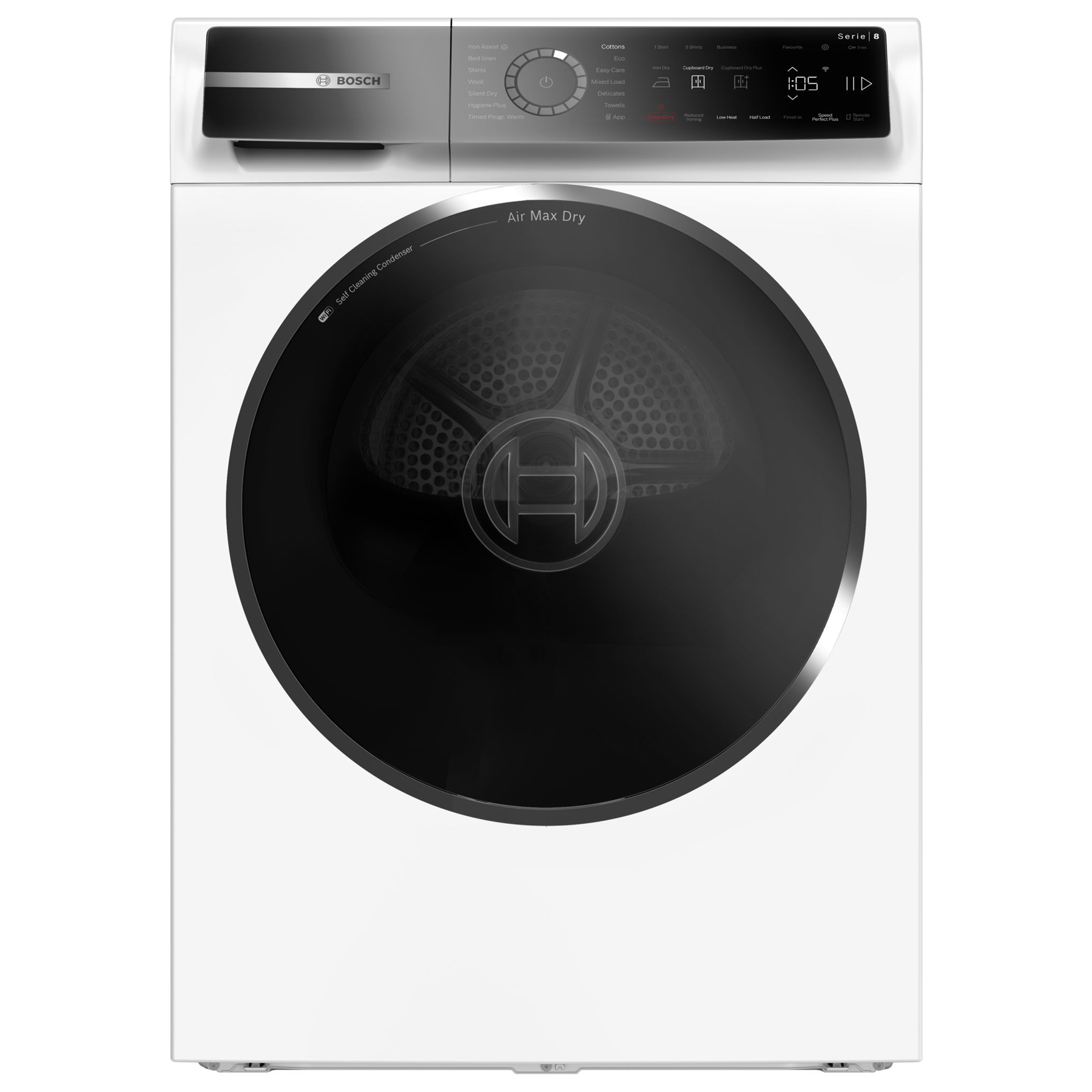 Bosch WRB247C9GB Series 8 9kg Heat Pump Condenser Dryer in White A Rat
