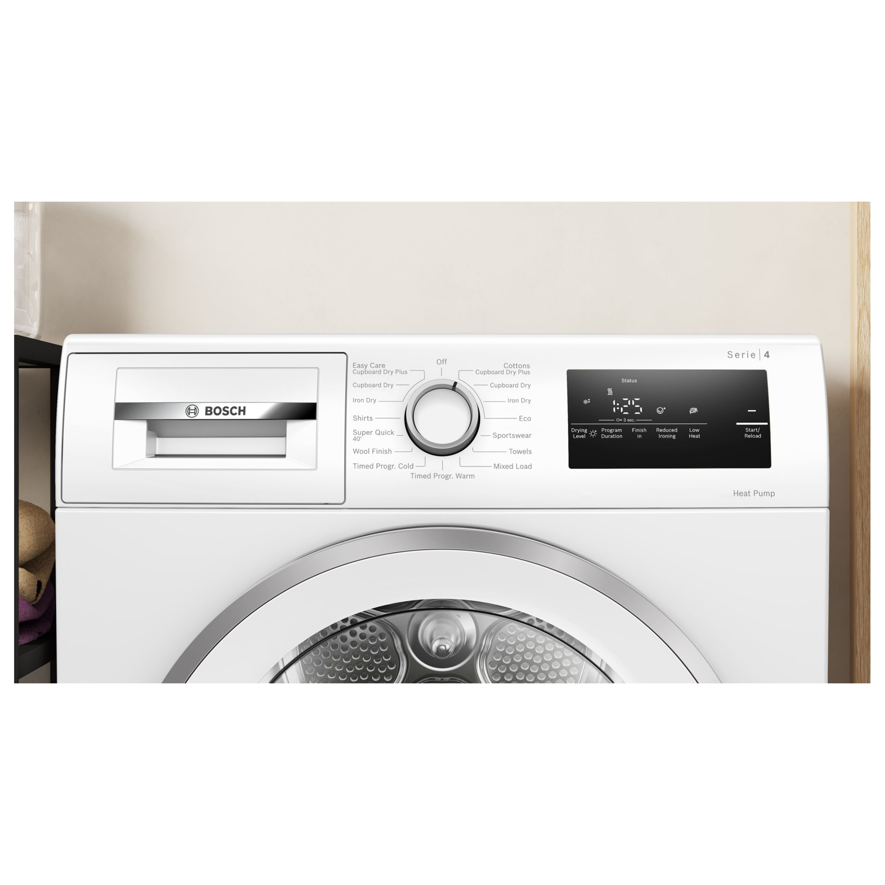 Bosch WTH85226GB Series 4 8kg Heat Pump Condenser Dryer in White A Rat, photo 2