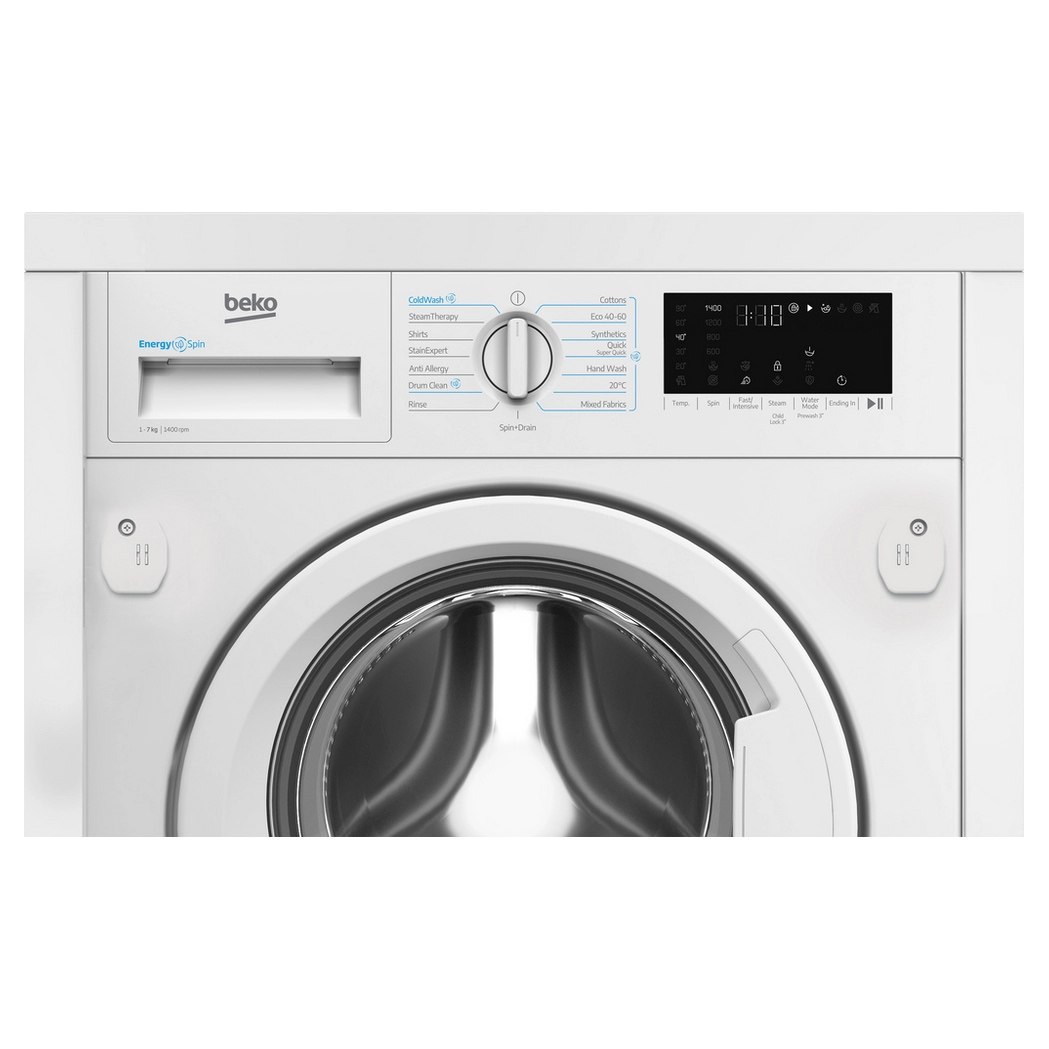 Beko WTIK741511 Integrated 7kg 1400 Spin Washing Machine A Rated Digit, photo 3