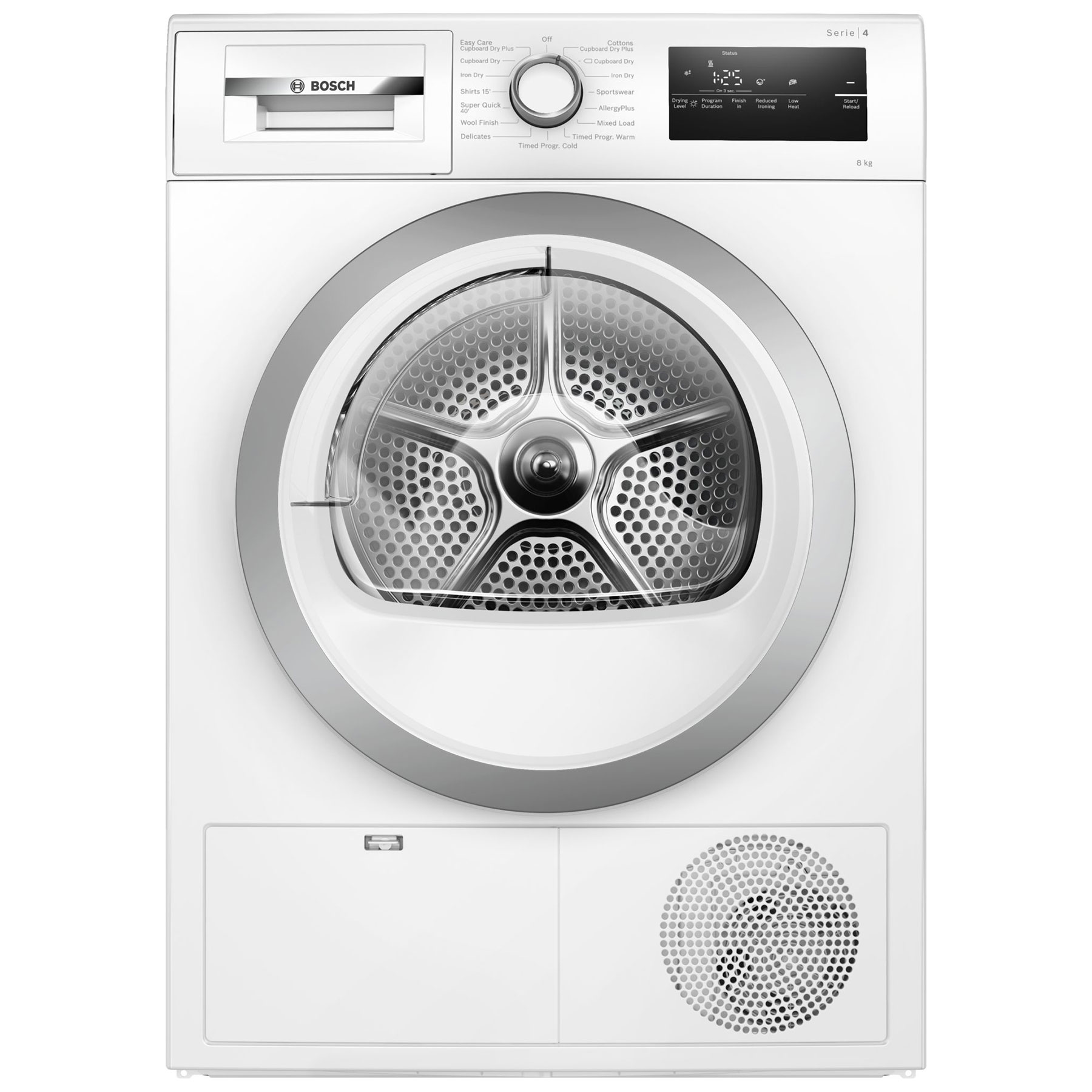 Image of Bosch WTN83203GB Series 4 8kg Condenser Dryer in White B Rated Sensor