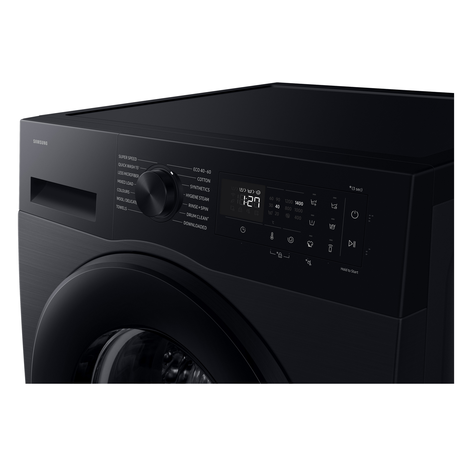 Samsung WW10FG5U34AB Series 5 10kg 1400 Spin Washing Machine in Black, photo 3