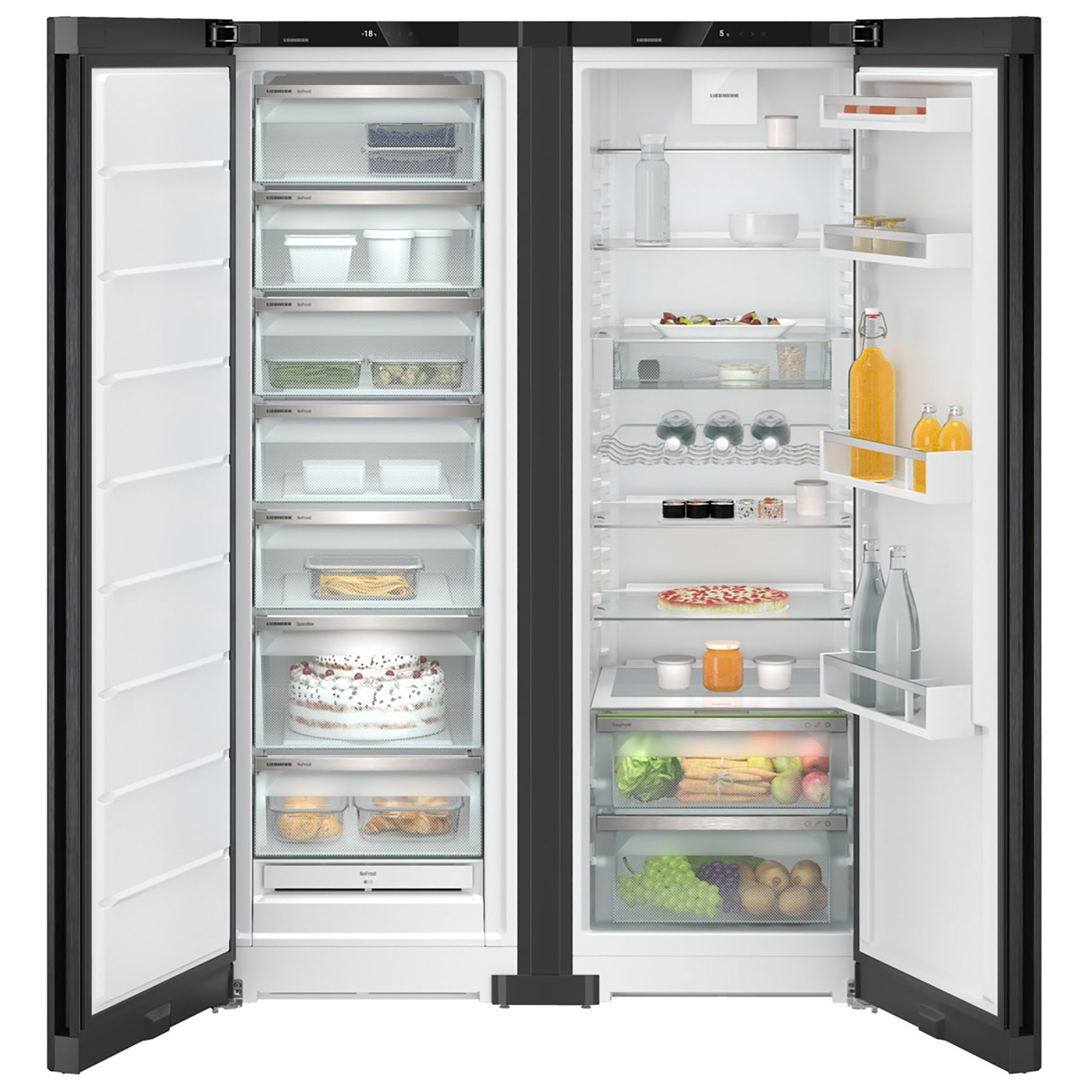Liebherr XRFBD5220 American Fridge Freezer in Black Steel Frost Free, photo 2