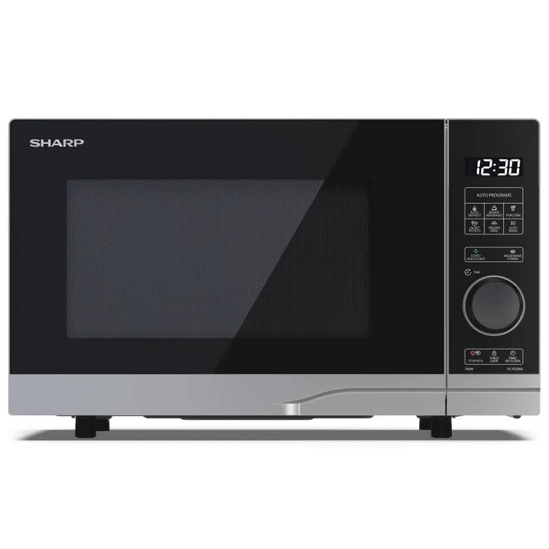 Sharp YC PS204AU S Microwave Oven in Silver 20L 700W
