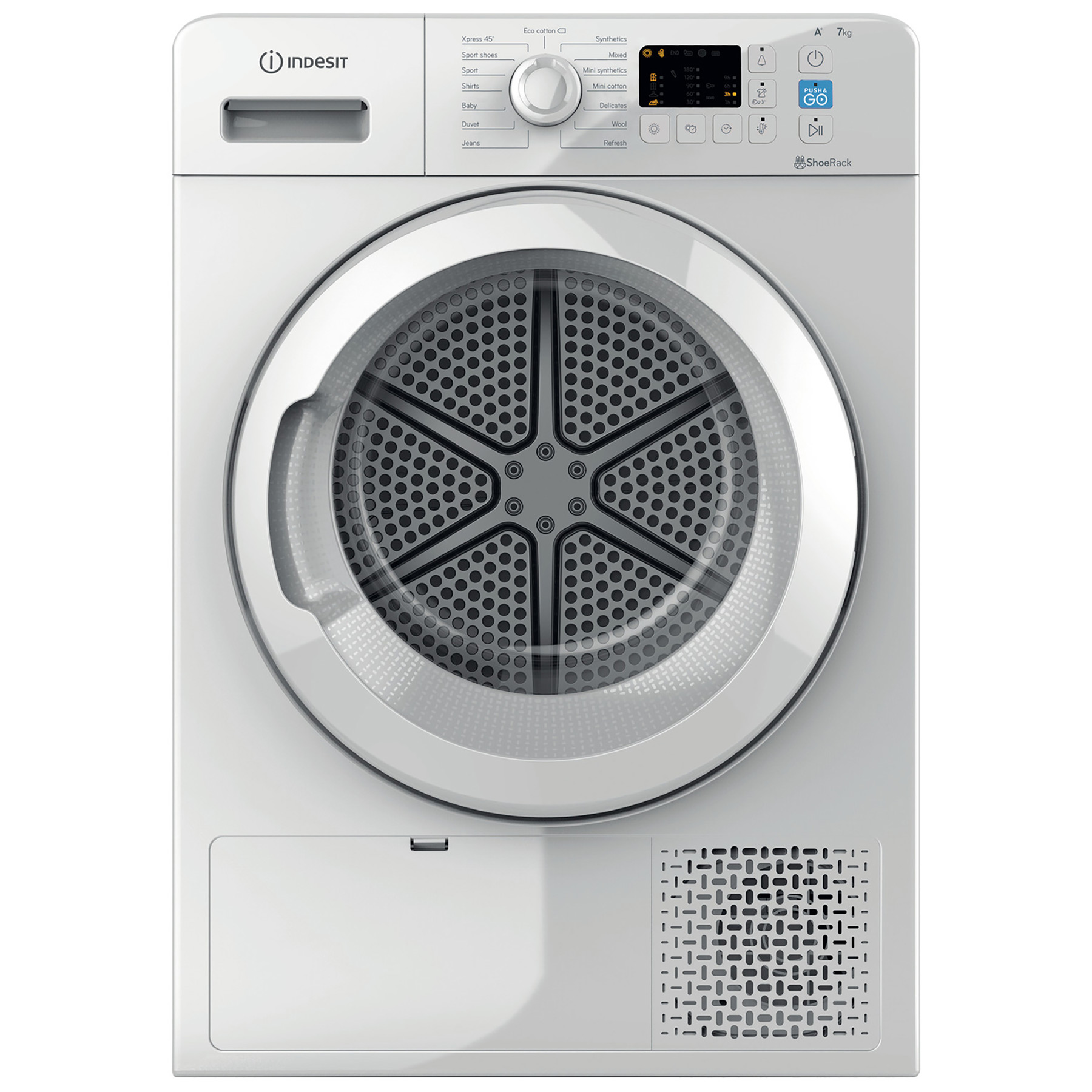 indesit ytm1071r 7kg heat pump condenser dryer in white a rated