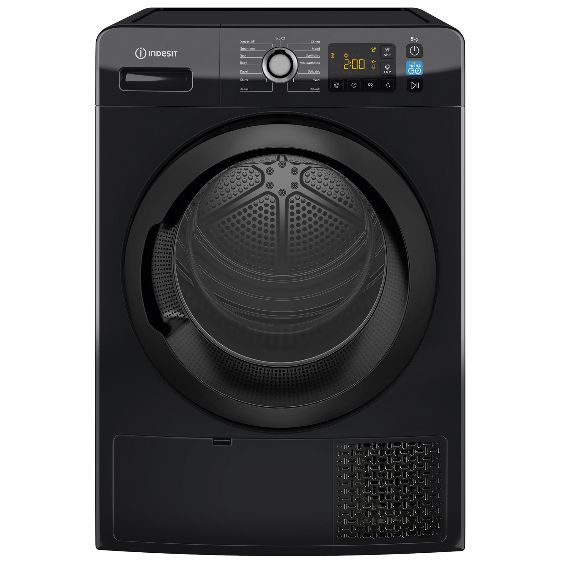 Indesit YTM1182BXUK 8kg Heat Pump Condenser Dryer in Black A Rated