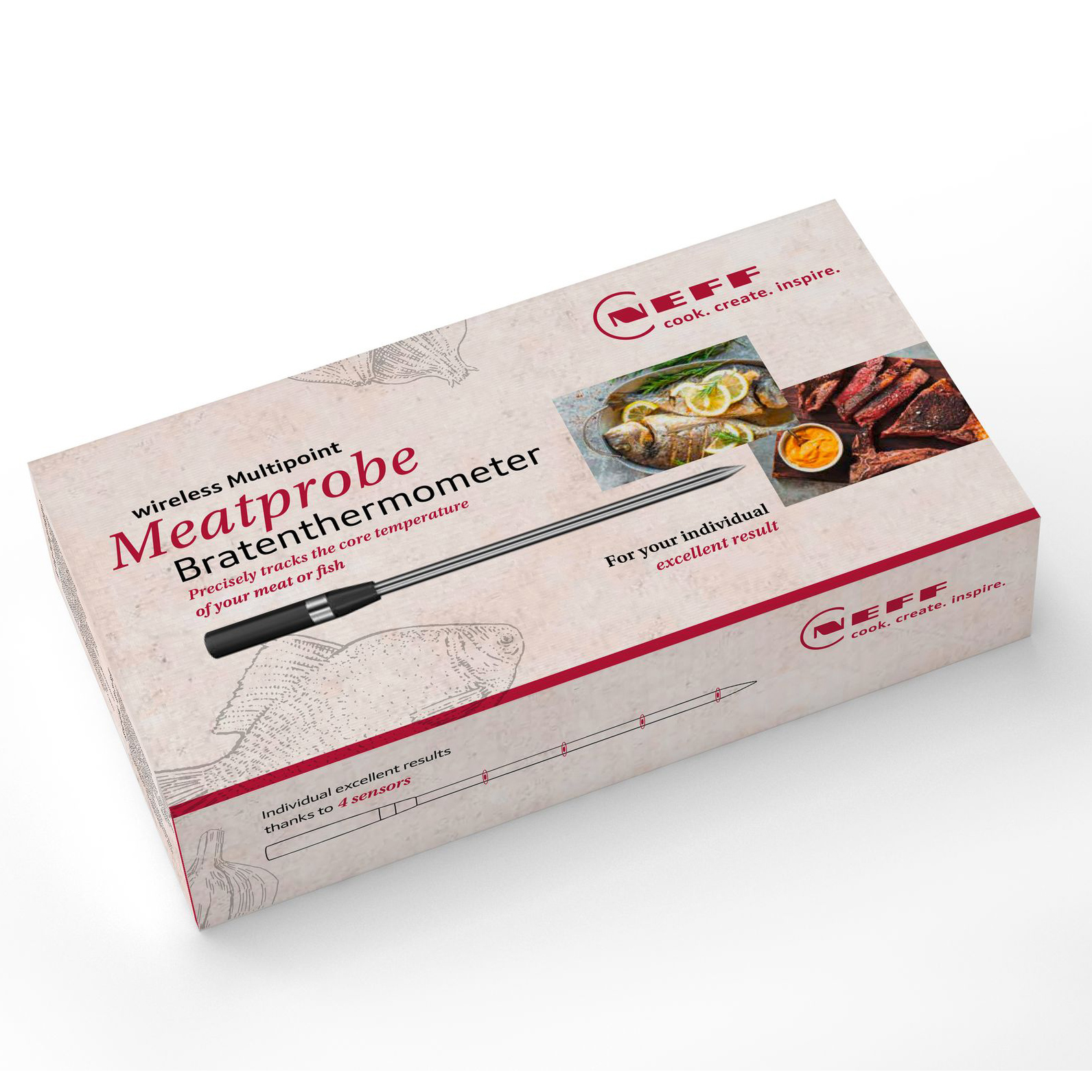 Neff Z1365WX0 Wireless Multi Point Meat Probe Equipped with 4 Sensors