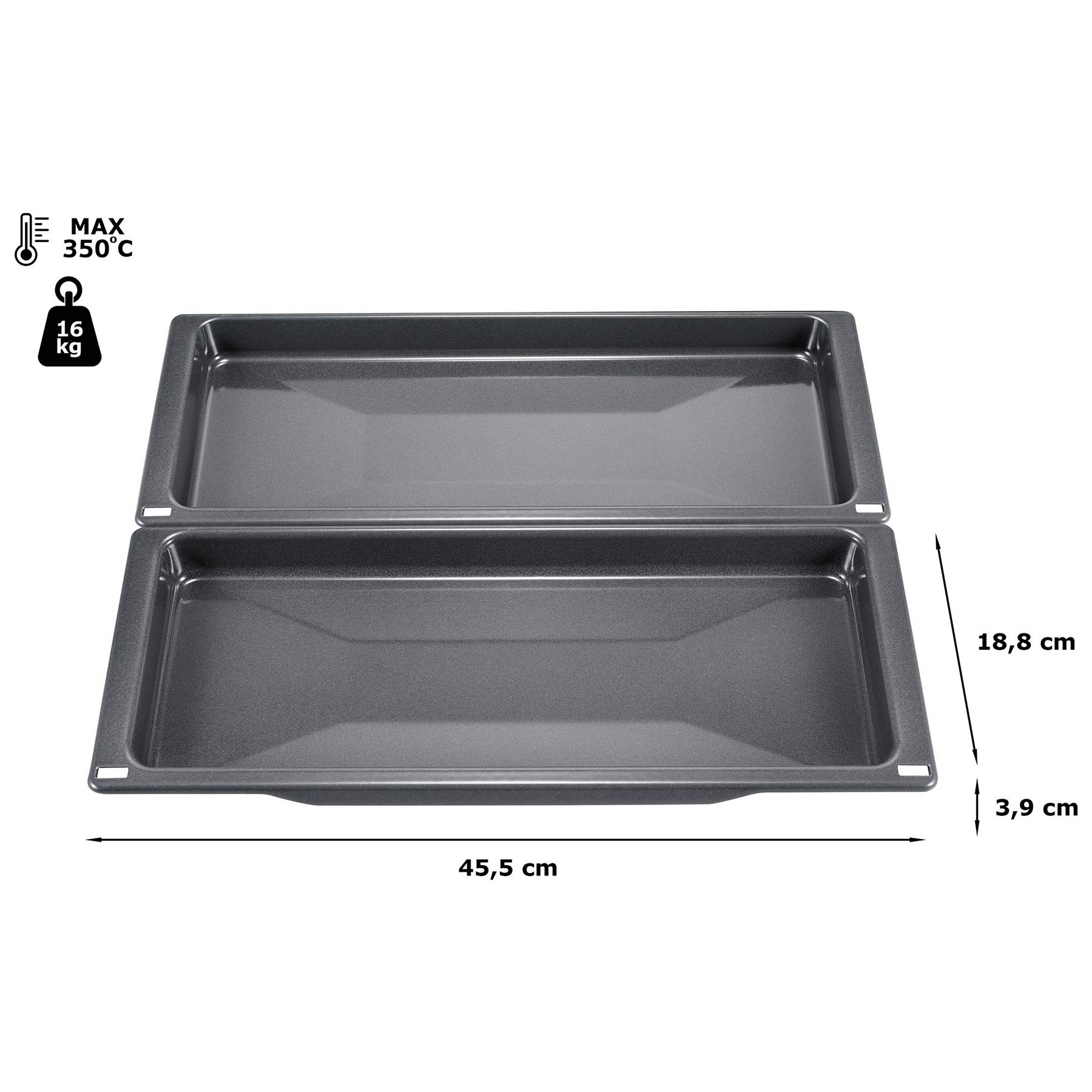 Neff Z1650BE0 2 Piece Half Depth Enamel Pan Set