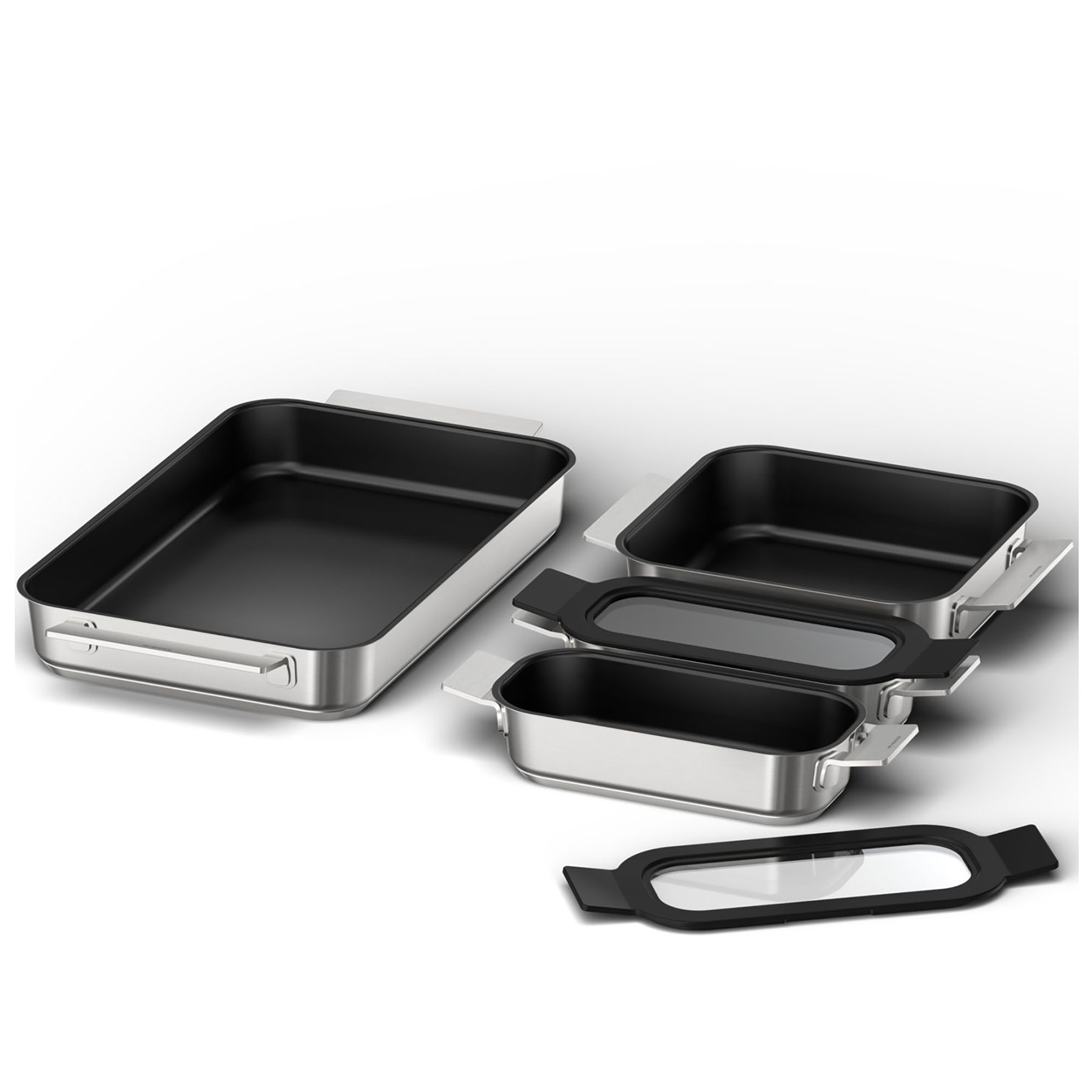 Image of Neff Z9404FF0 4 Piece Induction Flex Pan Set in Stainless Steel