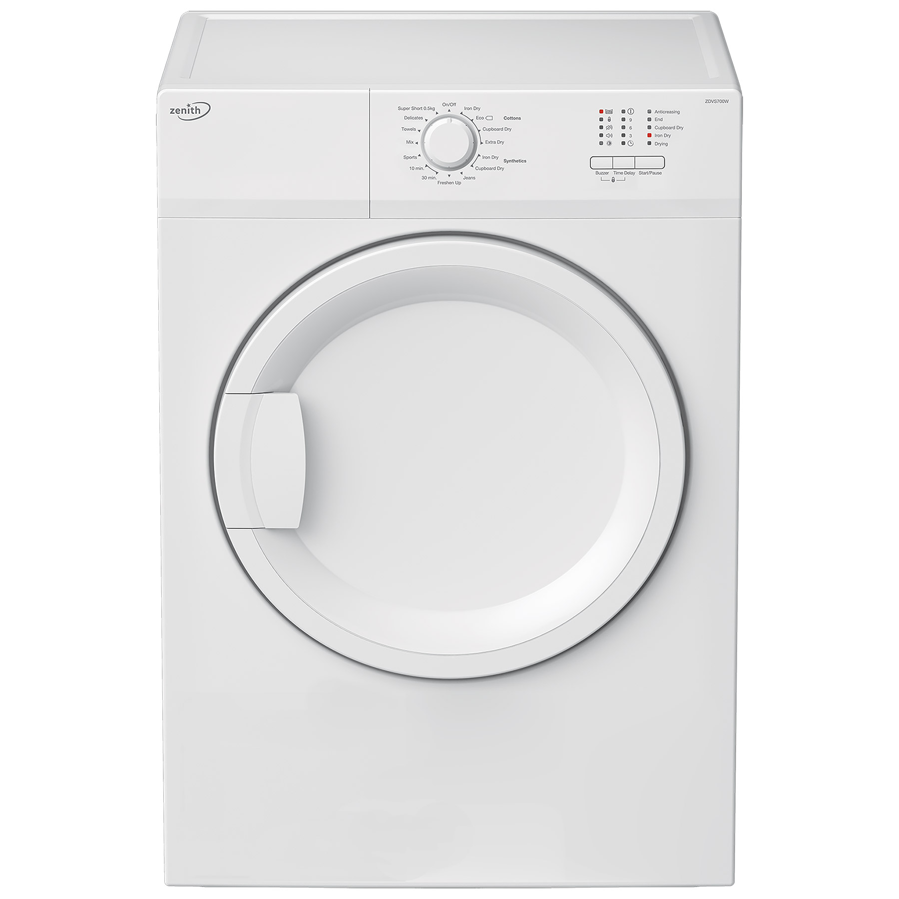 Photos - Tumble Dryer ZENITH ZDVS700W 7kg Vented Dryer in White C Rated Sensor 