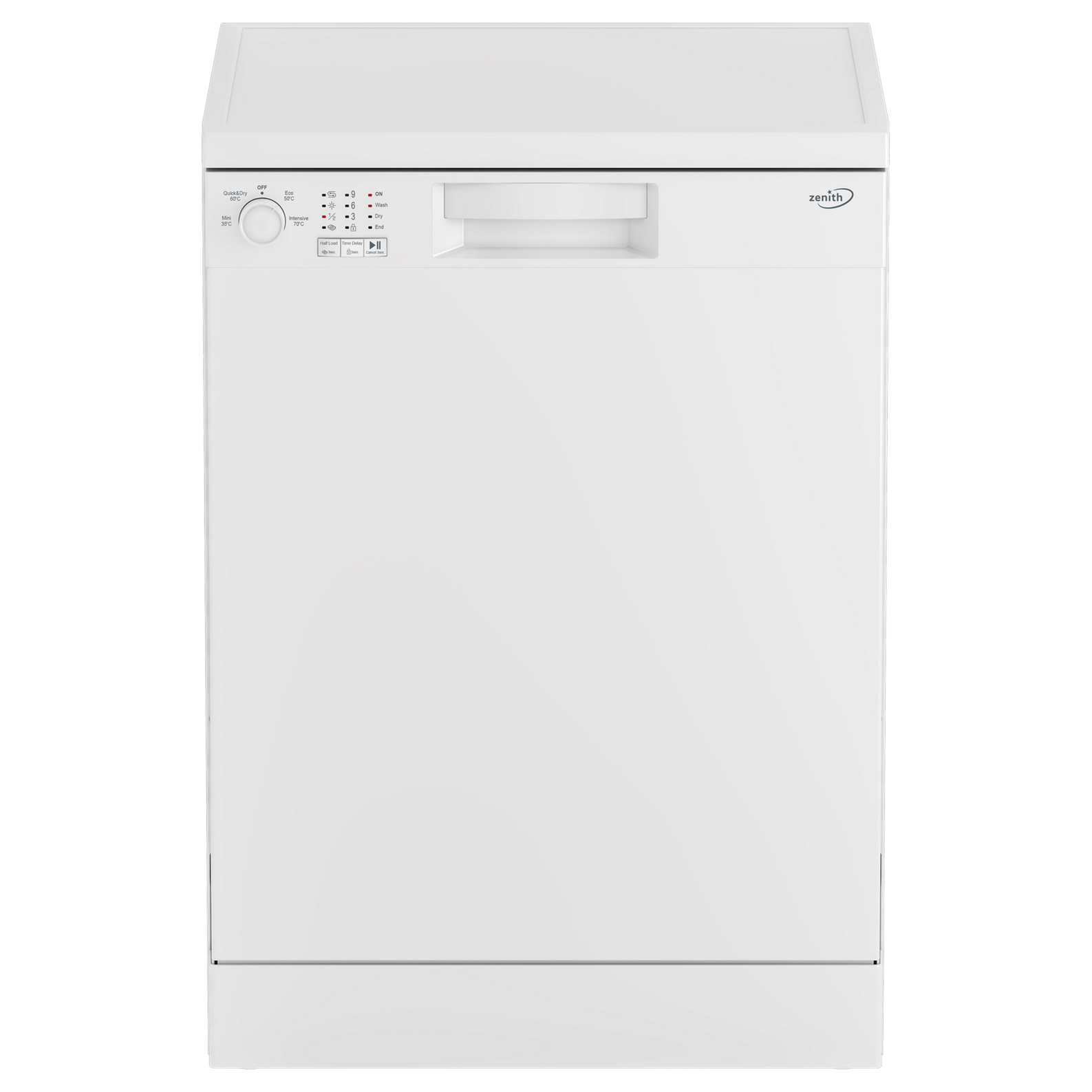 Image of Zenith ZDW600W 60cm Dishwasher in White 13 Place Setting F Rated