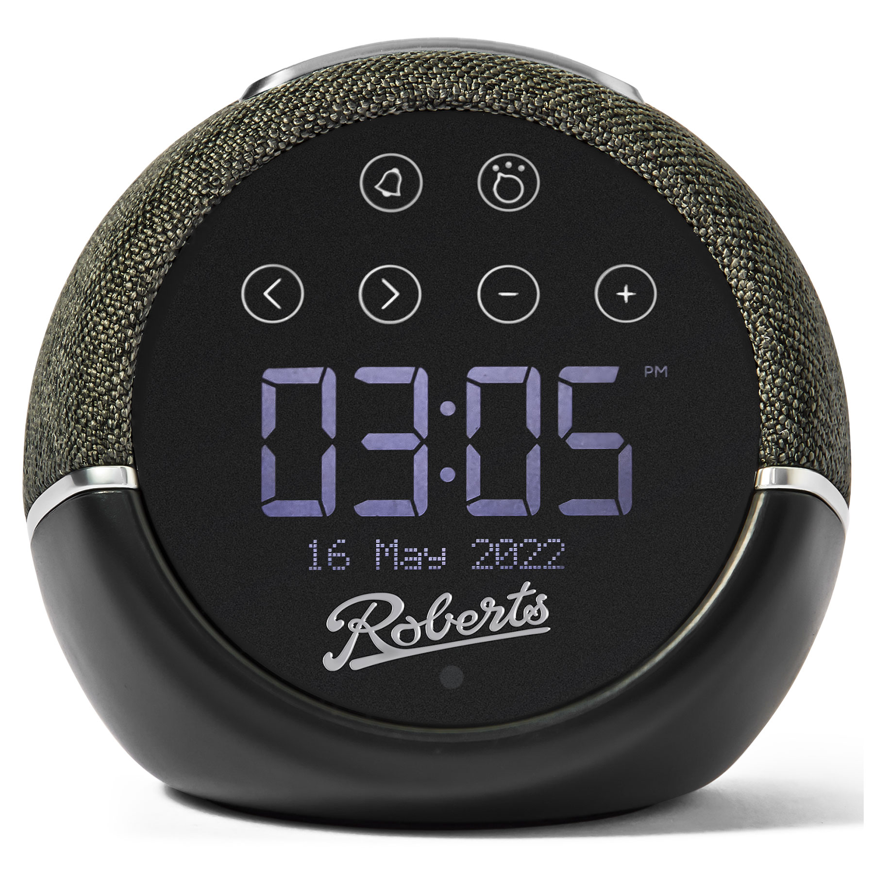 Image of Roberts ZENPLUS BK Zen Plus DAB Clock Radio in Black Device Charging
