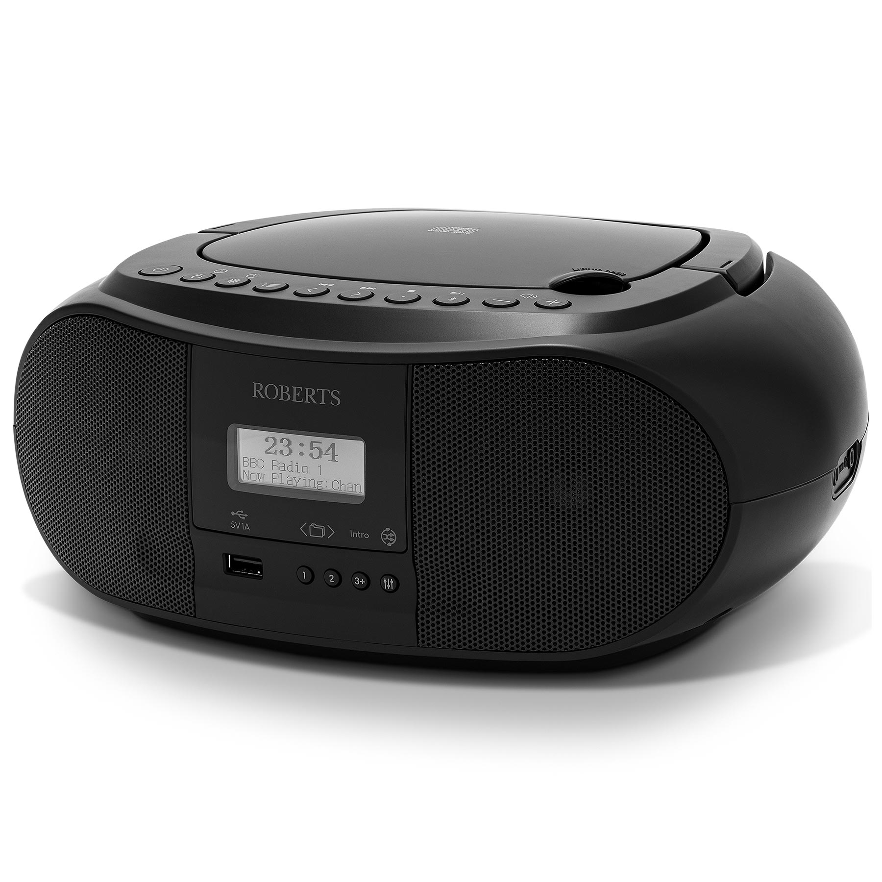 Roberts ZOOMBOX4BK DAB FM Portable Boombox with CD Player USB in Black, photo 2