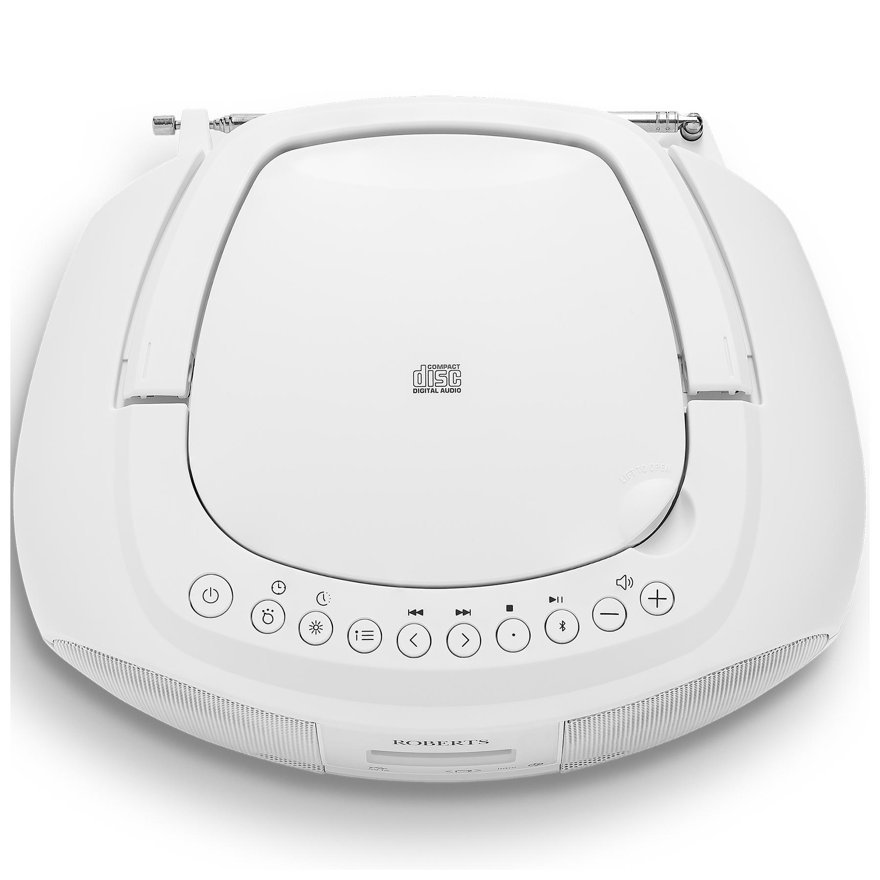 Roberts ZOOMBOX4W DAB FM Portable Boombox with CD Player USB in White, photo 3