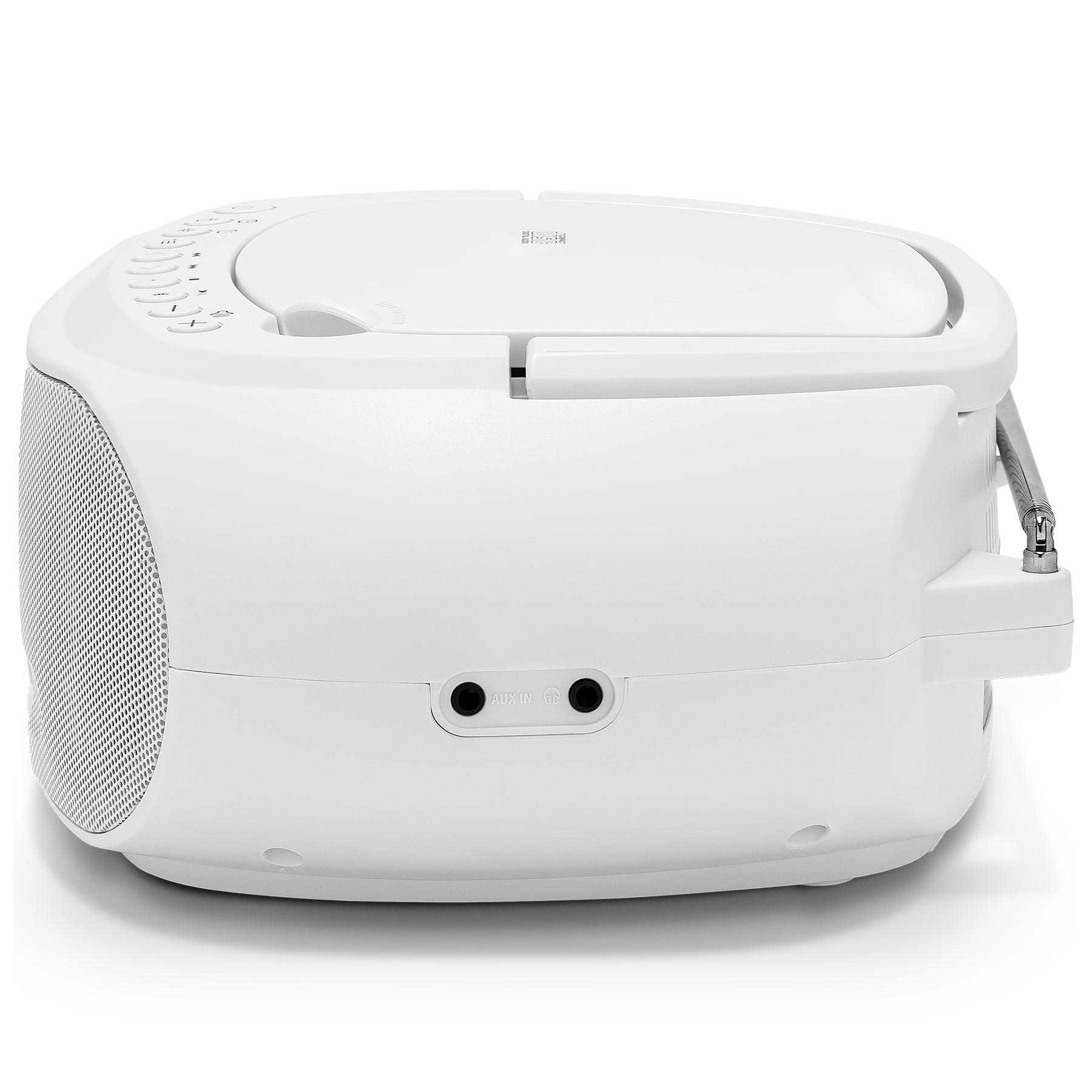 Roberts ZOOMBOX4W DAB FM Portable Boombox with CD Player USB in White, photo 4