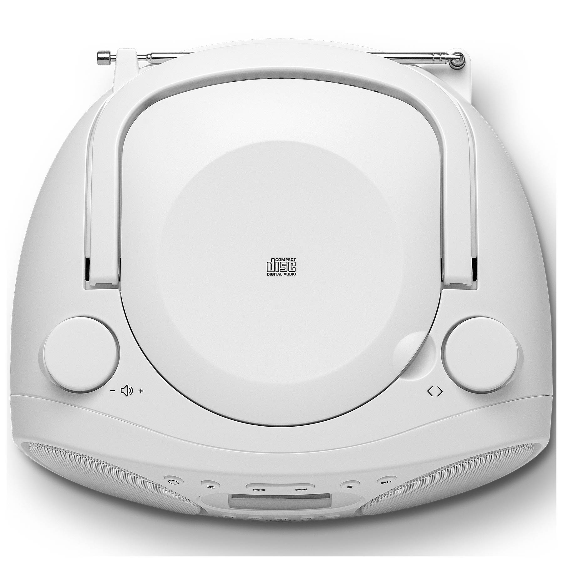 Roberts ZOOMBOXFMW Zoombox FM AM Boombox with CD Player in White, photo 4