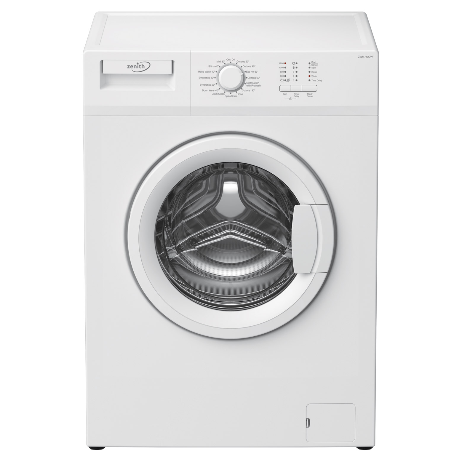 Image of Zenith ZWM7120W Washing Machine in White 1200rpm 7Kg D Rated